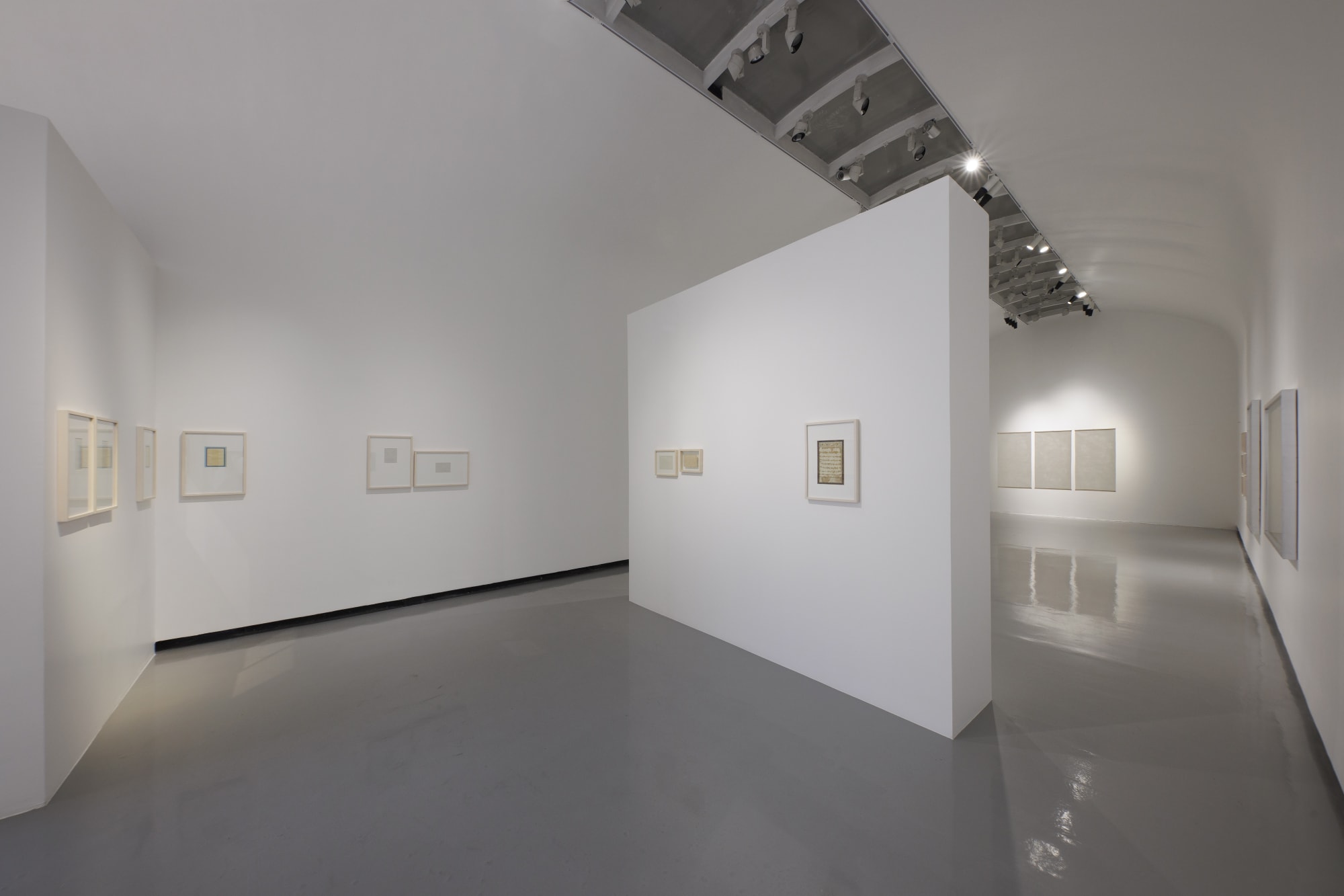 Installation view of "Trace" a group show of works by Reza Lavassani , Vahid Hakim , Ghazaleh Hedayat , Razieh Sedighian , and Nasser Javaherpour.