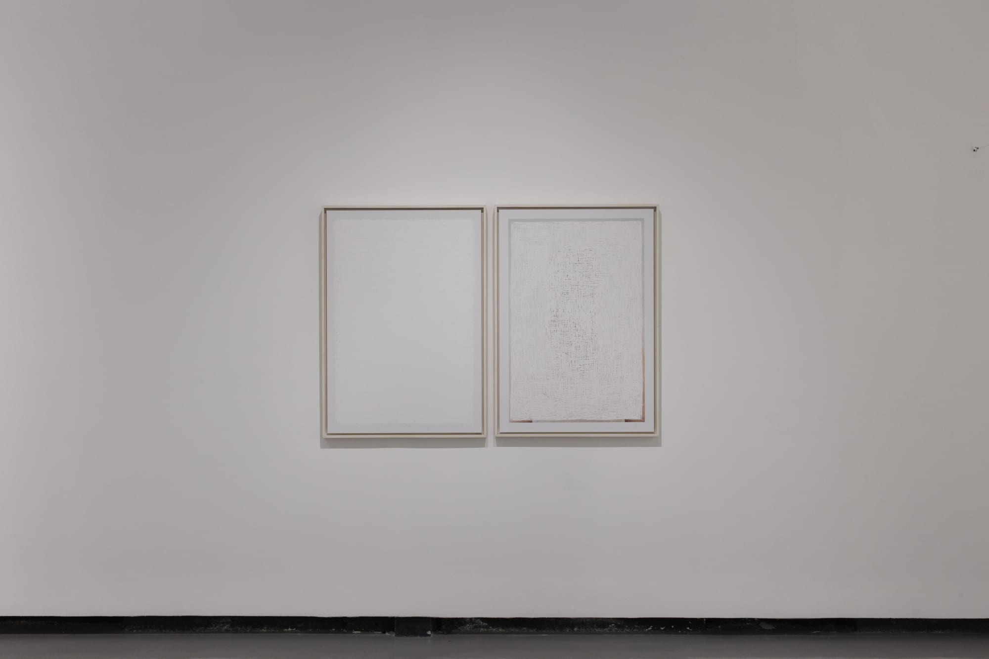 Installation view of "Trace" a group show of works by Reza Lavassani , Vahid Hakim , Ghazaleh Hedayat , Razieh Sedighian , and Nasser Javaherpour.