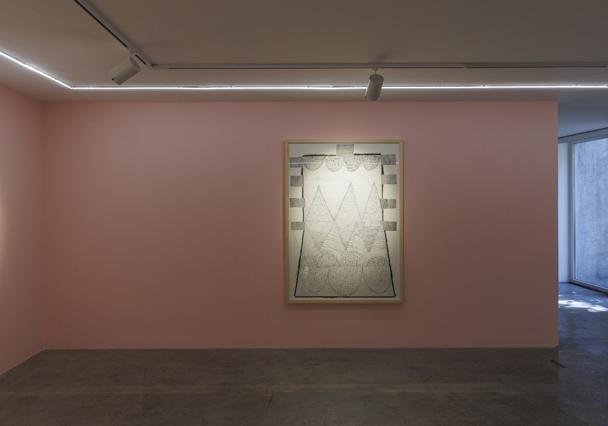Installation View of "Pink sunset" a solo exhibition of works by Shadi Yasrebi.