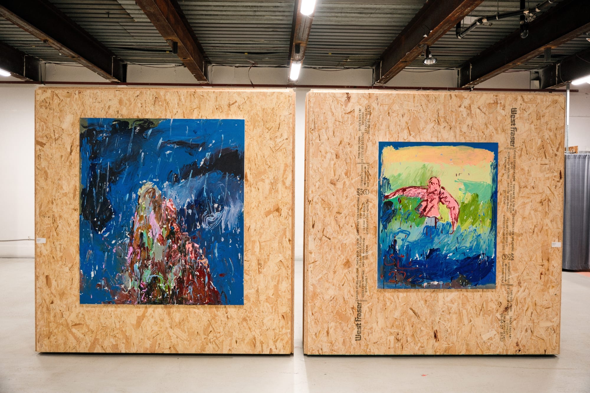 Installation view of Blue Bird a solo show of works by Ghasemi Brothers.