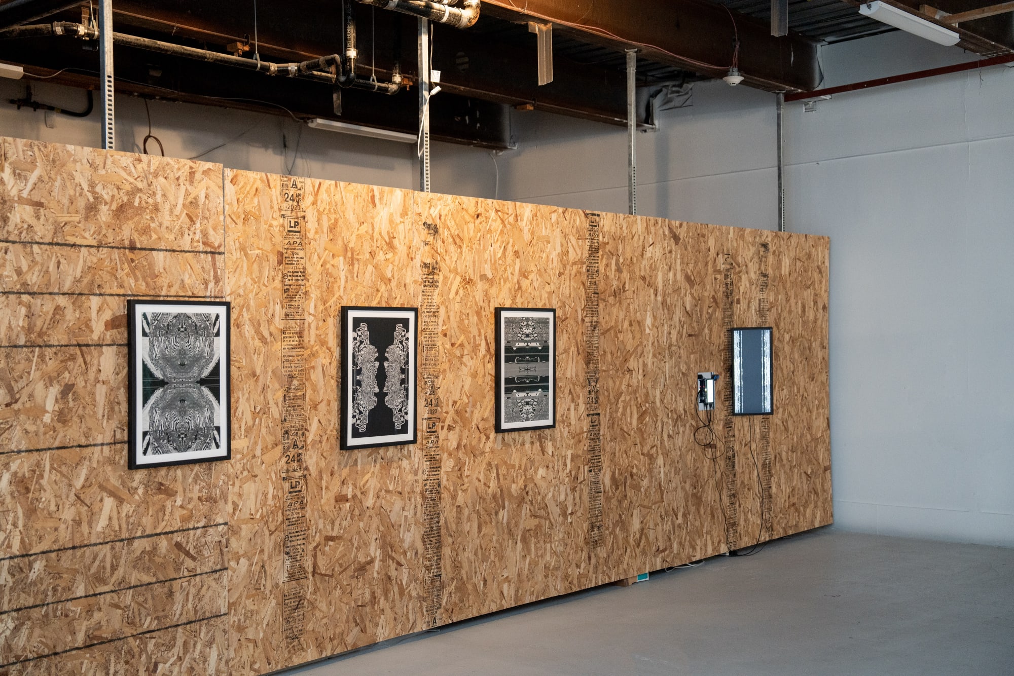 Installation view of Liminal a solo presentation of works by Ali Phi.