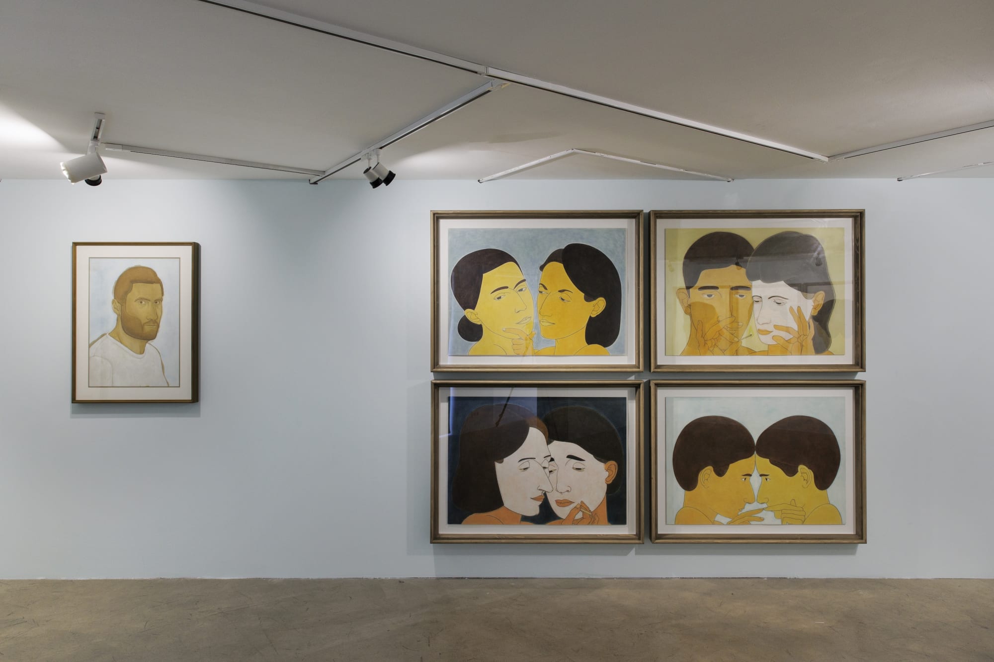 Installation view of Distinguished a solo exhibition of works by Mohsen Alverdili.