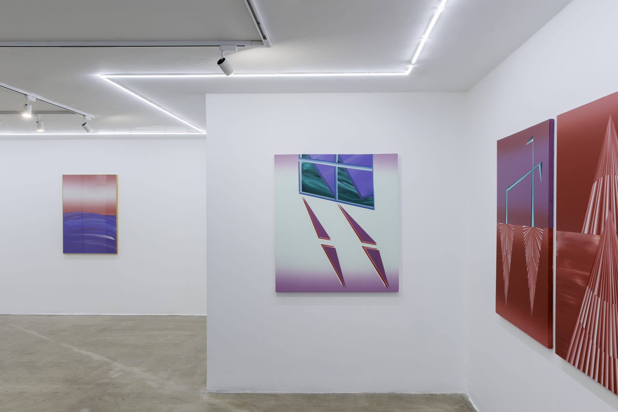 Installation view of Livelier a solo exhibition of works by Farbod Elkaei.