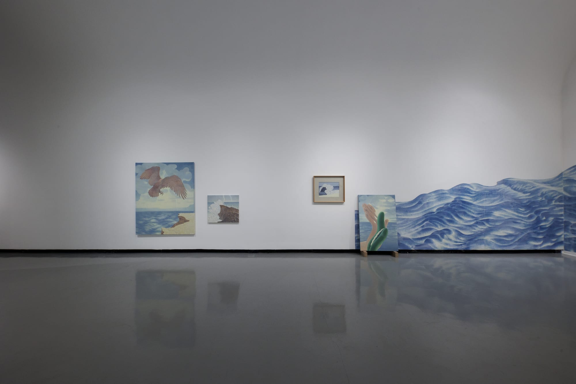 Installation view of Nashi Wind a solo exhibition of works by Meghdad Lorpour.