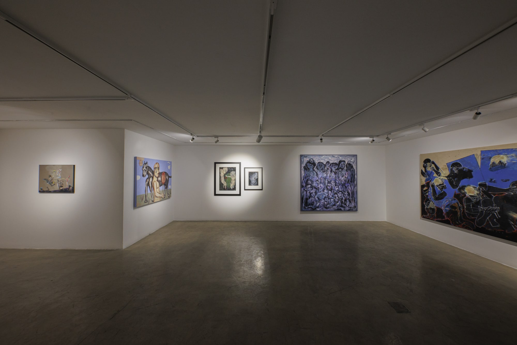 Installation view of Disfigure a group exhibition of works by Farshid Maleki, Mohammad Fasounaki, Heval Tazhandareh, Nazanin Allahverdi, Donya Aalipour and Raana Farnoud.