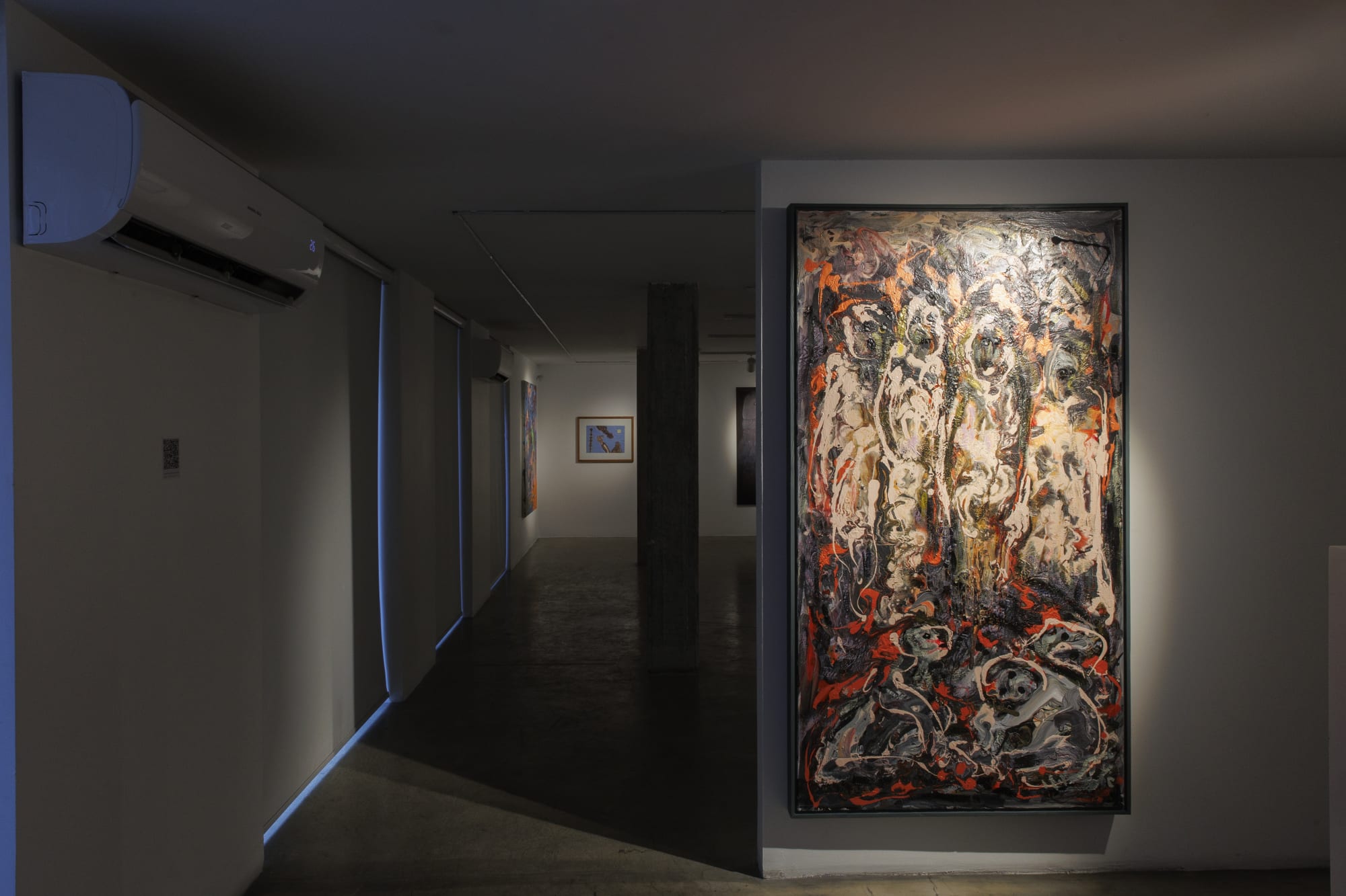 Installation view of Disfigure a group exhibition of works by Farshid Maleki, Mohammad Fasounaki, Heval Tazhandareh, Nazanin Allahverdi, Donya Aalipour and Raana Farnoud.