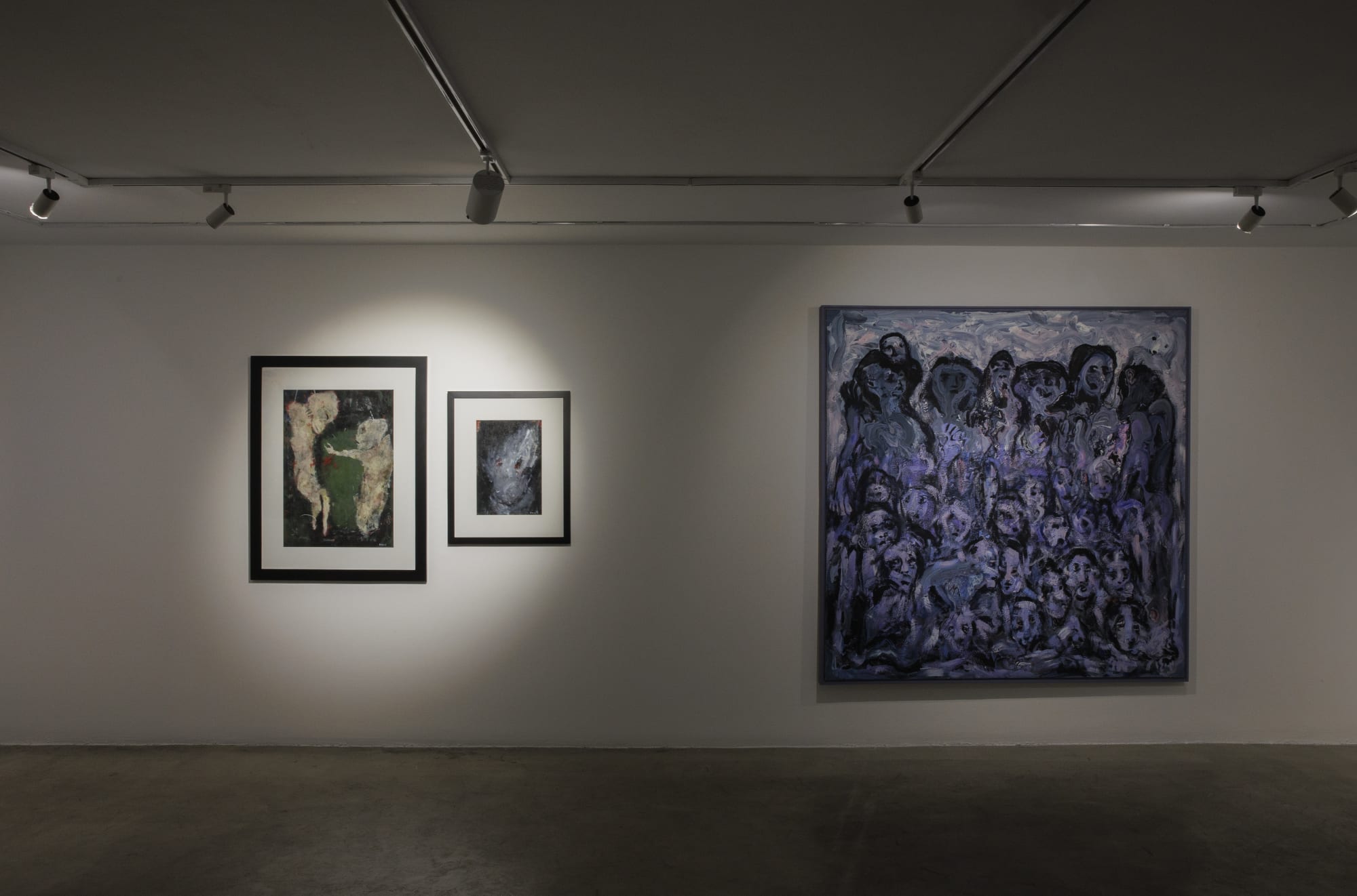 Installation view of Disfigure a group exhibition of works by Farshid Maleki, Mohammad Fasounaki, Heval Tazhandareh, Nazanin Allahverdi, Donya Aalipour and Raana Farnoud.