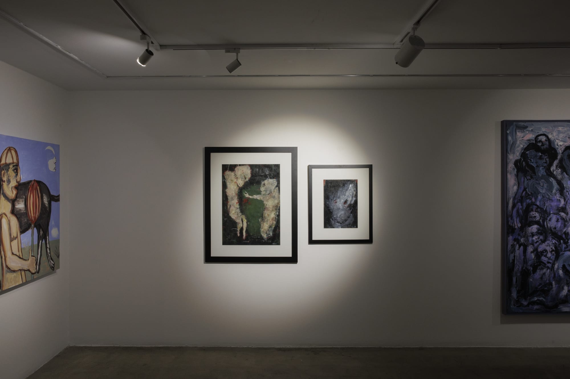 Installation view of Disfigure a group exhibition of works by Farshid Maleki, Mohammad Fasounaki, Heval Tazhandareh, Nazanin Allahverdi, Donya Aalipour and Raana Farnoud.