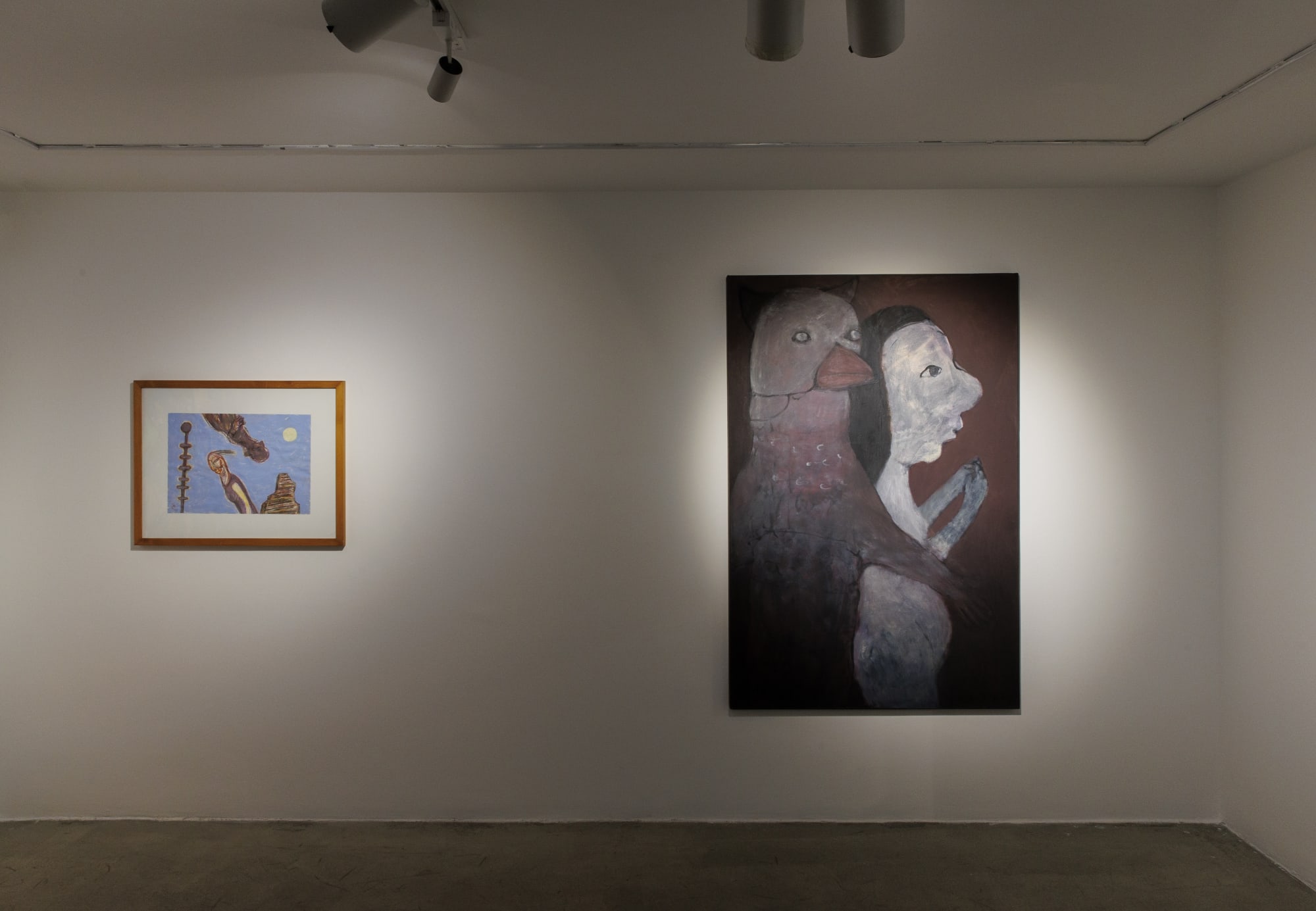 Installation view of Disfigure a group exhibition of works by Farshid Maleki, Mohammad Fasounaki, Heval Tazhandareh, Nazanin Allahverdi, Donya Aalipour and Raana Farnoud.