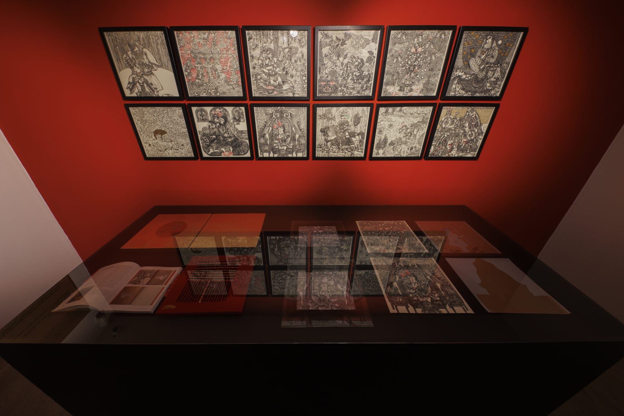 Installation view of Akbar [Recent Ten Years] an exhibition of works by Ali Akbar sadeghi curated by Ali Bakhtiari.