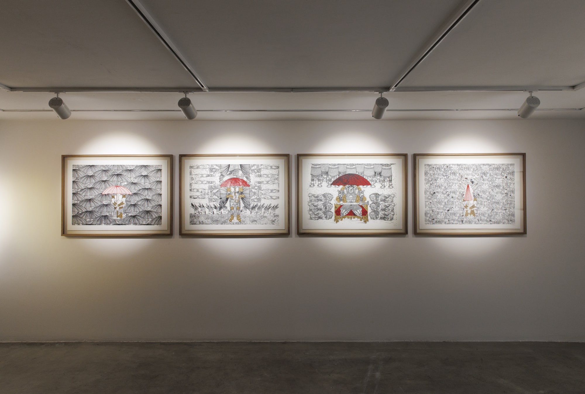 Installation view of Akbar [Recent Ten Years] an exhibition of works by Ali Akbar sadeghi curated by Ali Bakhtiari.
