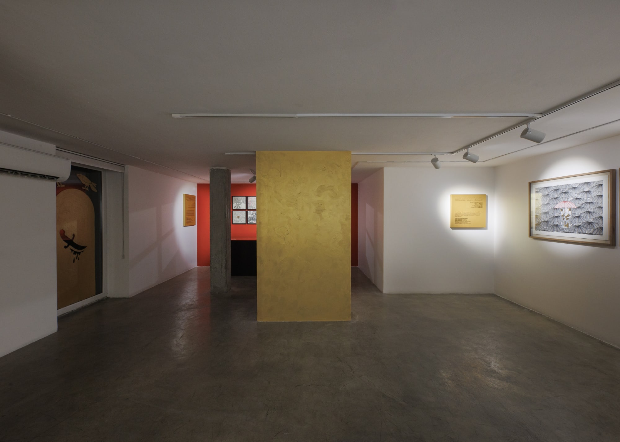 Installation view of Akbar [Recent Ten Years] an exhibition of works by Ali Akbar sadeghi curated by Ali Bakhtiari.