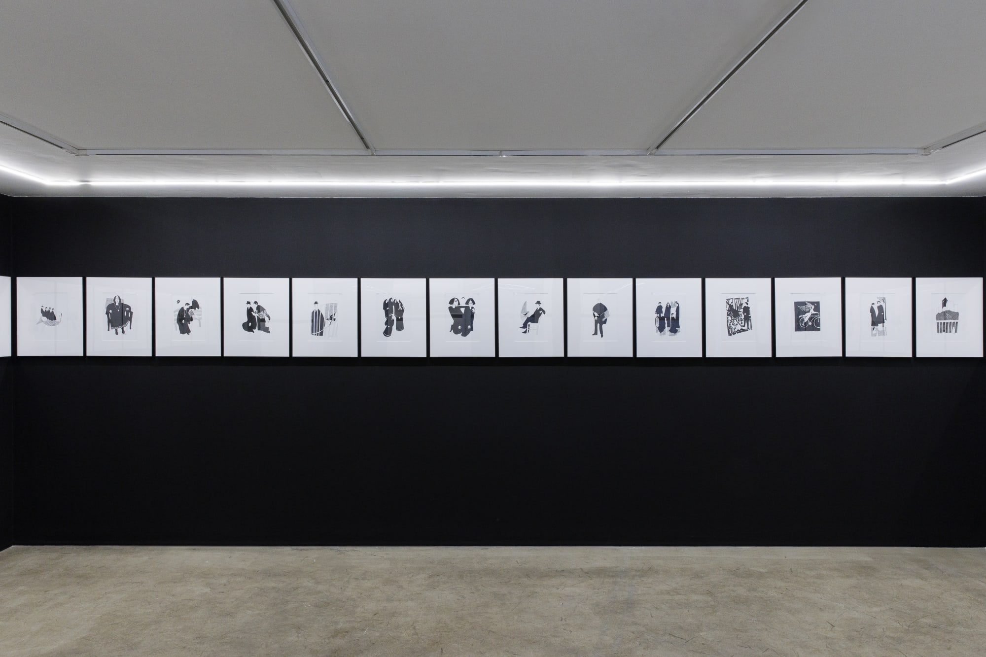 Installation view of Arabesques and That Flower Bunch a solo presentation of works by Keyvan Mahjoor.