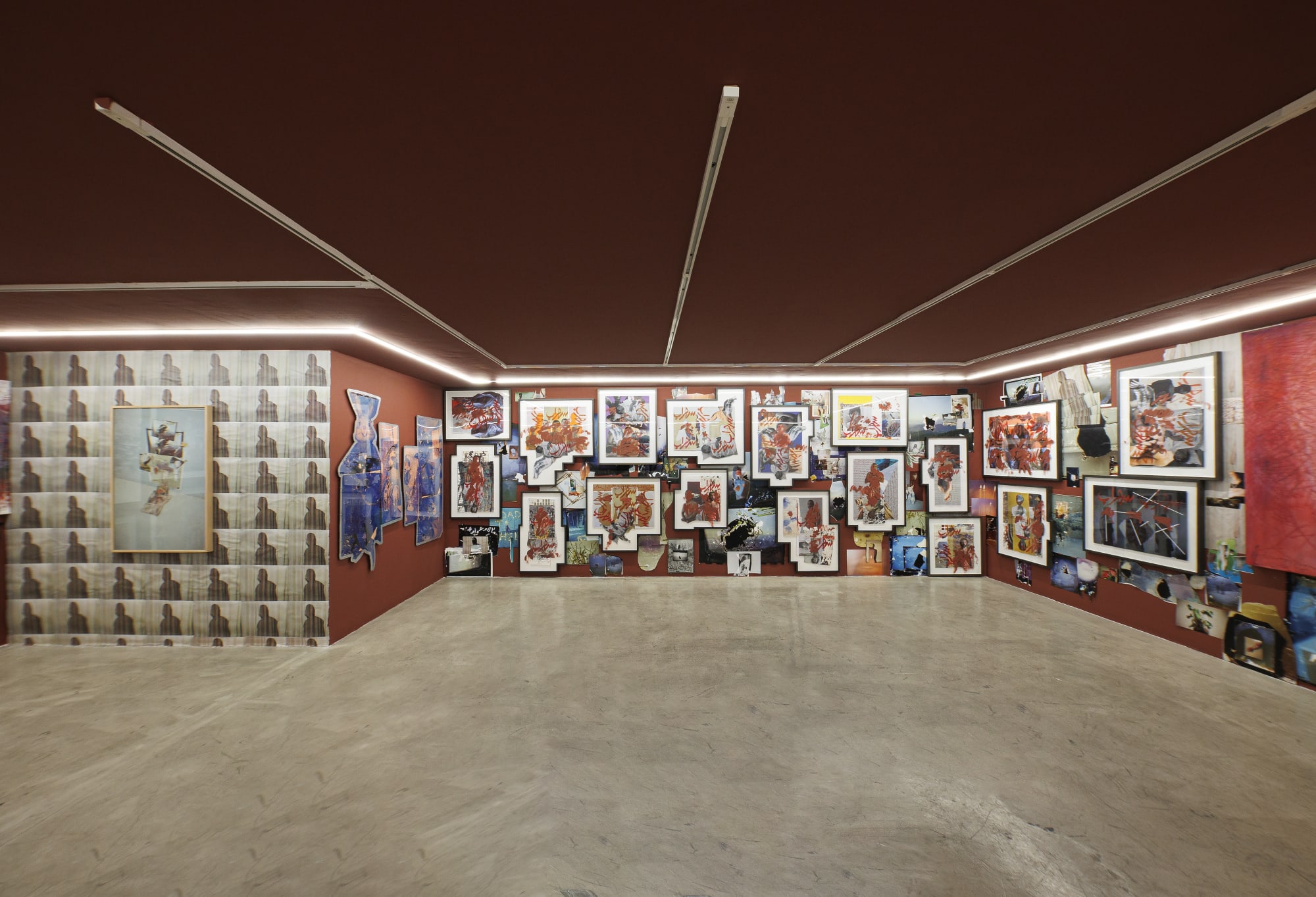 Installation view of Sohrab son of Rostam a joint exhibition of works by Fereydoun Ave, Alborz Kazemi & Faaker.