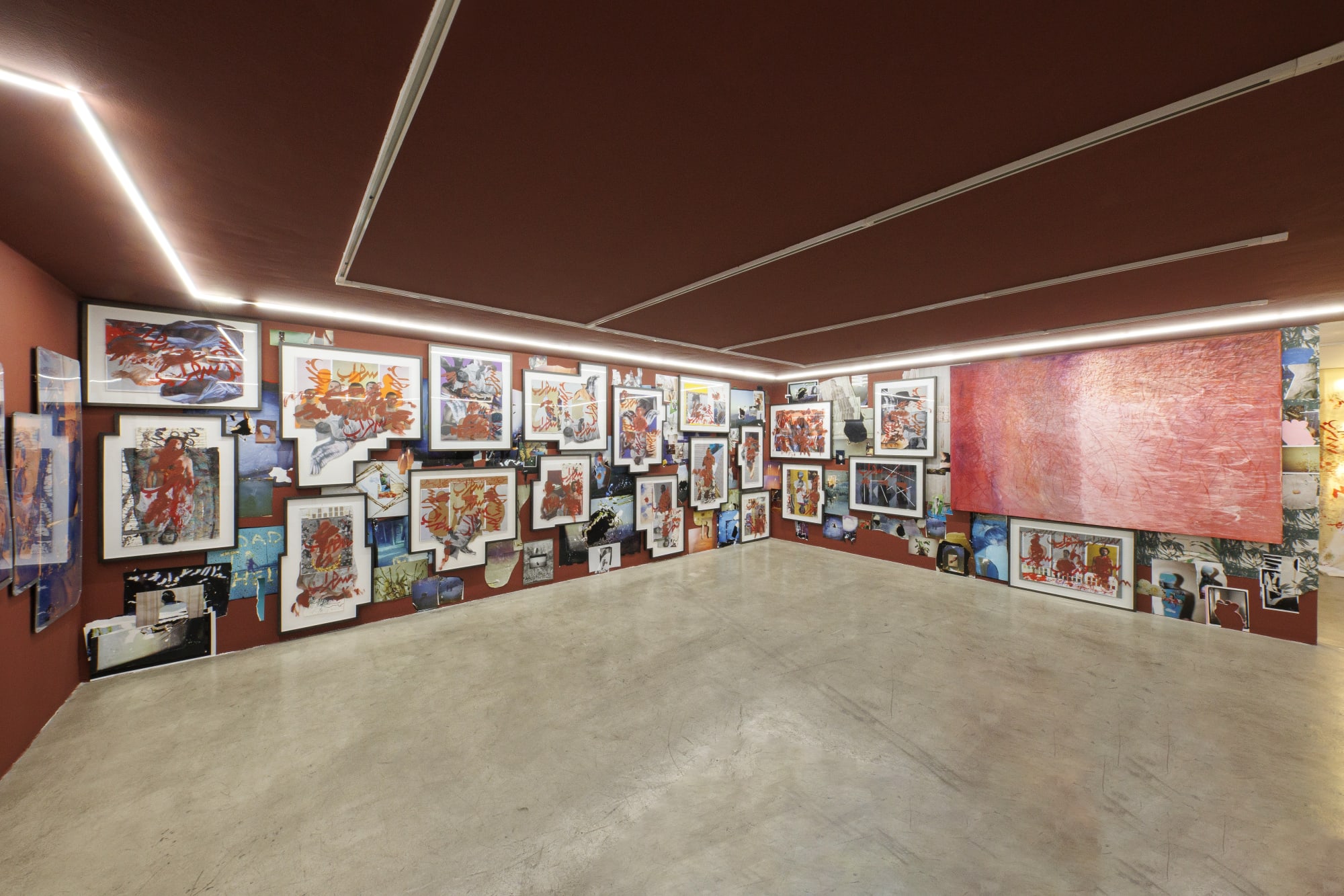 Installation view of Sohrab son of Rostam a joint exhibition of works by Fereydoun Ave, Alborz Kazemi & Faaker.