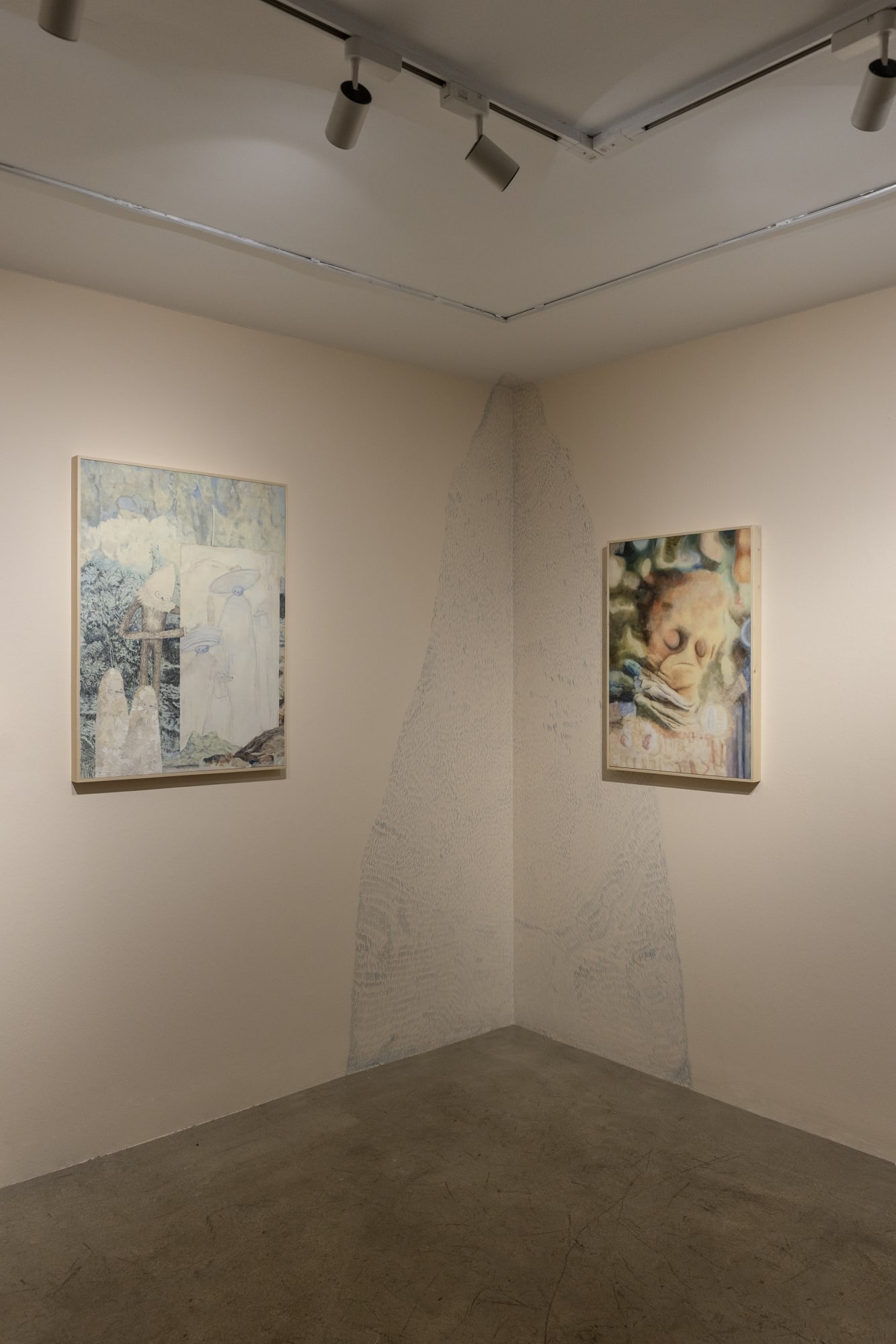 Installation view of Sugar and the Sweetness of Evil a solo exhibition of works by Sina Ghadaksaz.