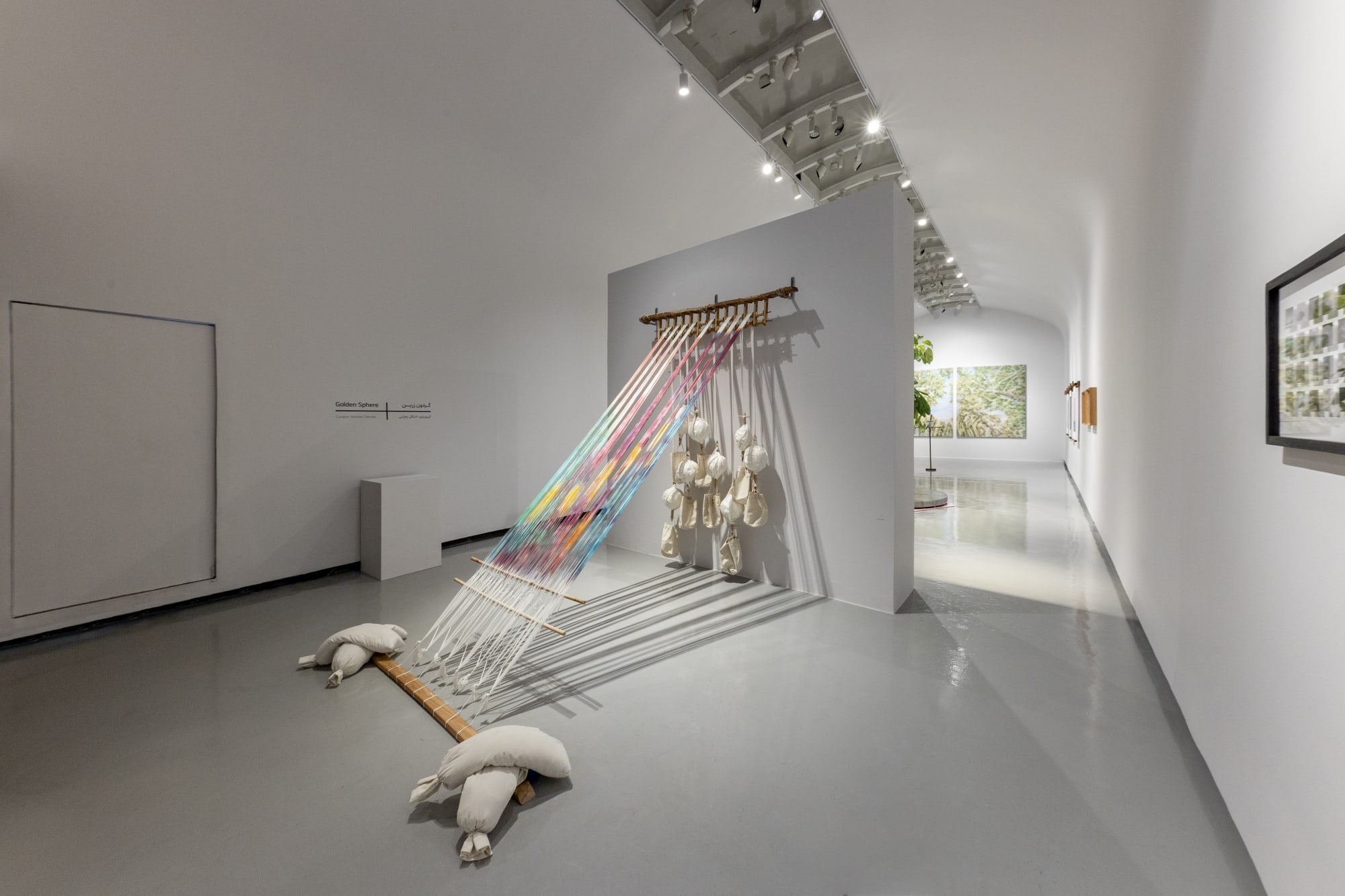 Installation view of Golden Sphere a group presentation of works +2 [Deh-Vanak].