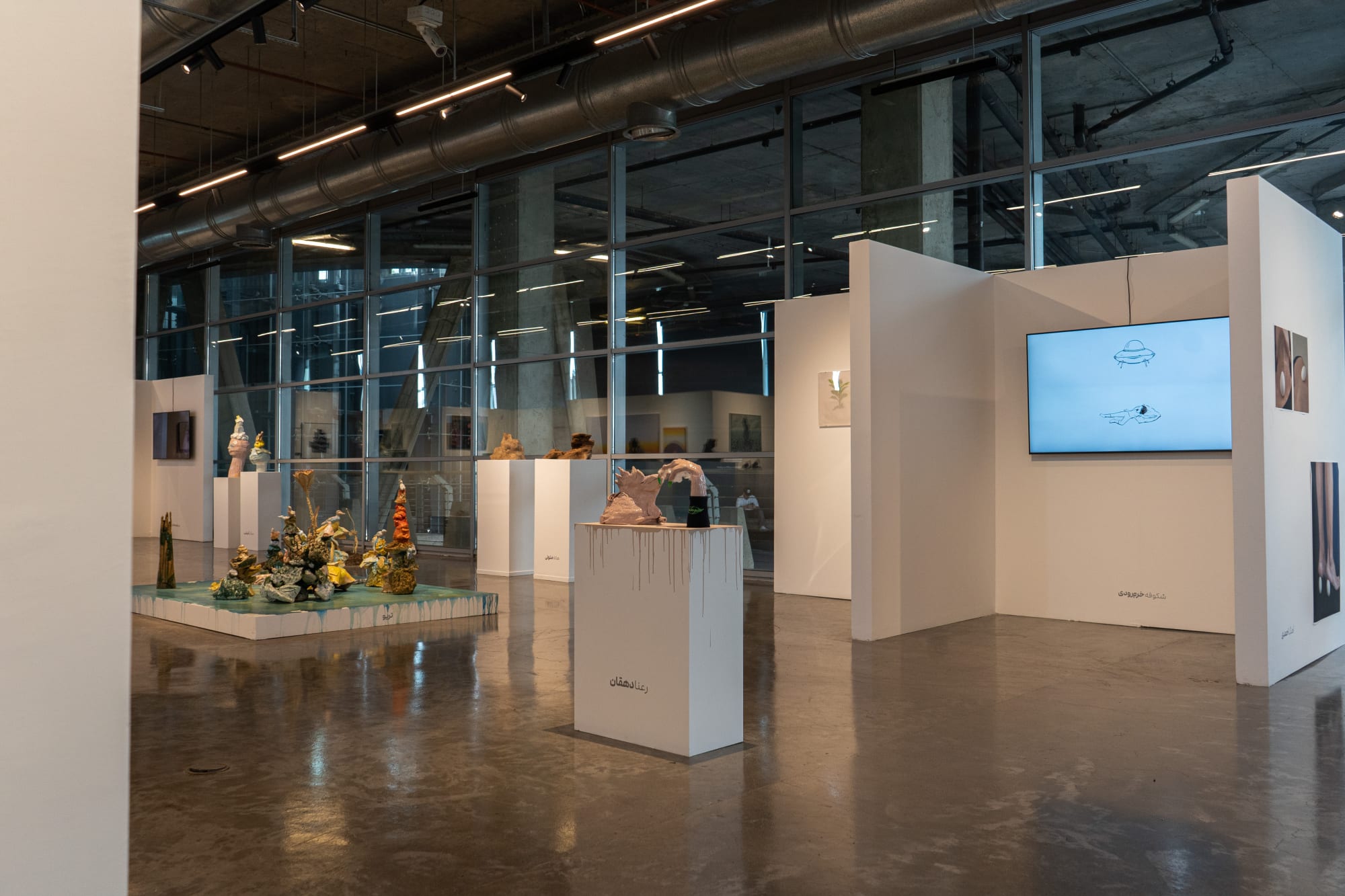 Installation View of EXPECTANT a group presentation of works selected by Bita Fayyazi.