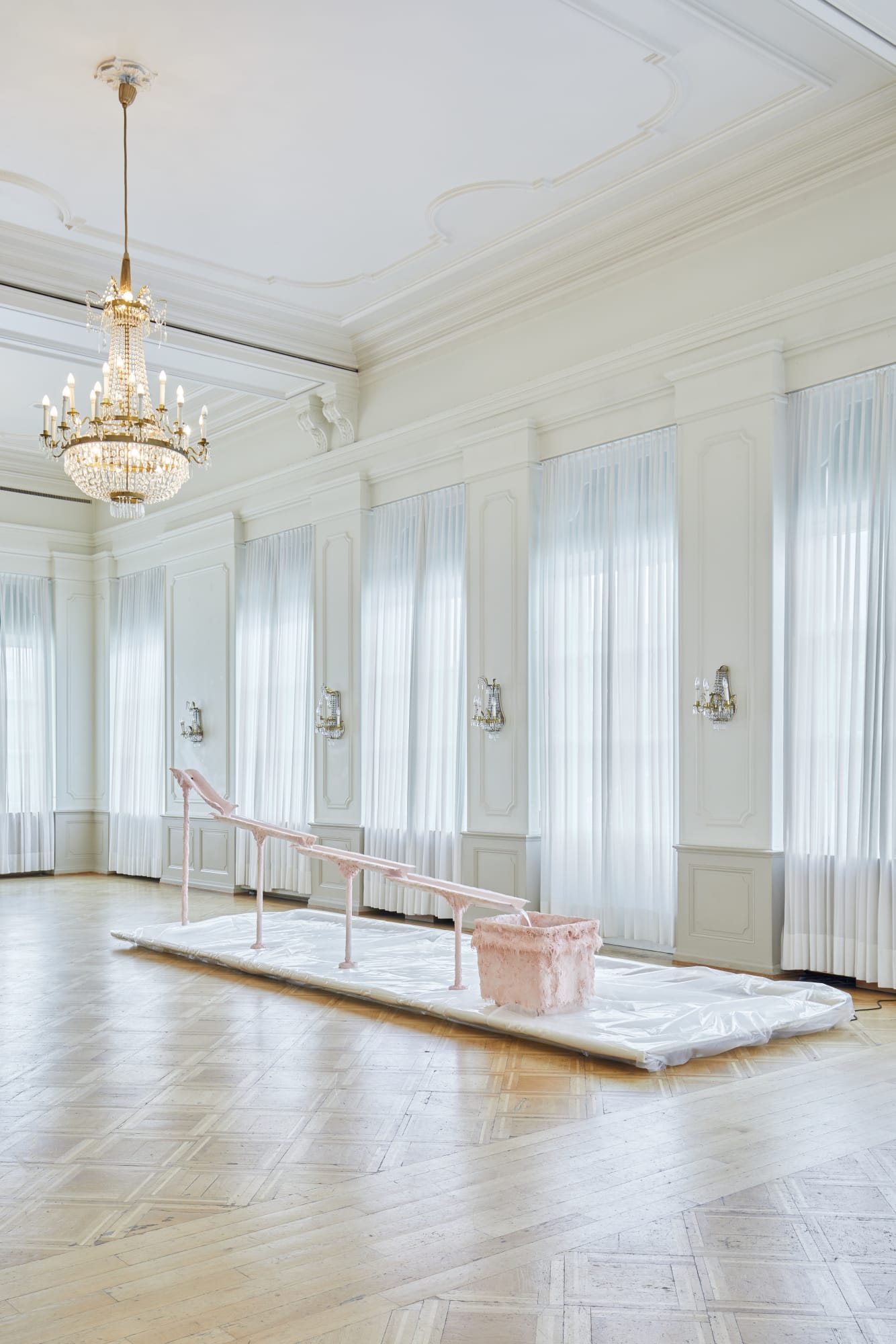 Installation View of Shahryar Neshat works in collaboration with Sylvia Kouvali at Art Basel 2025 in Basel.