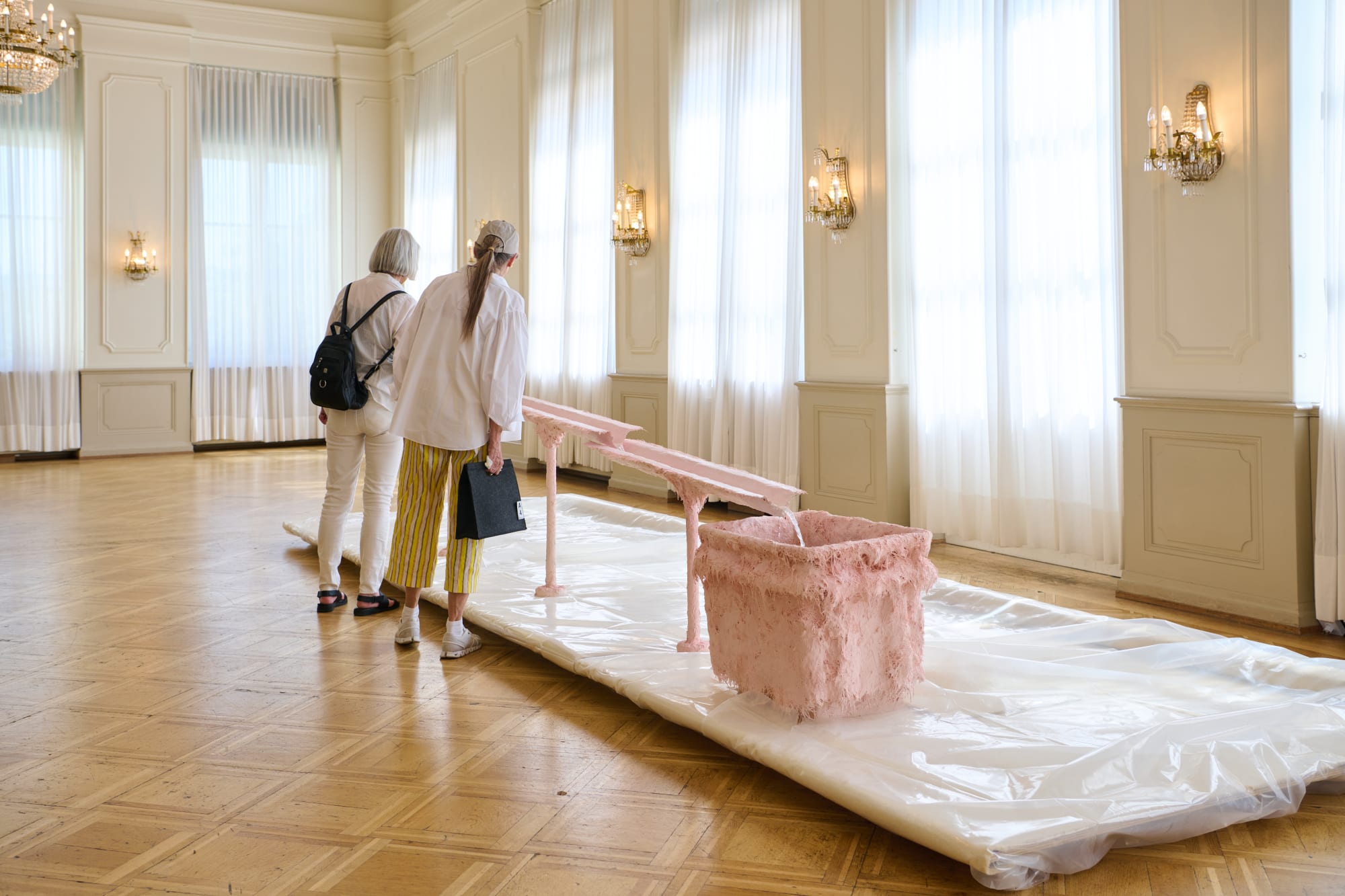 Installation View of Shahryar Neshat works in collaboration with Sylvia Kouvali at Art Basel 2025 in Basel.