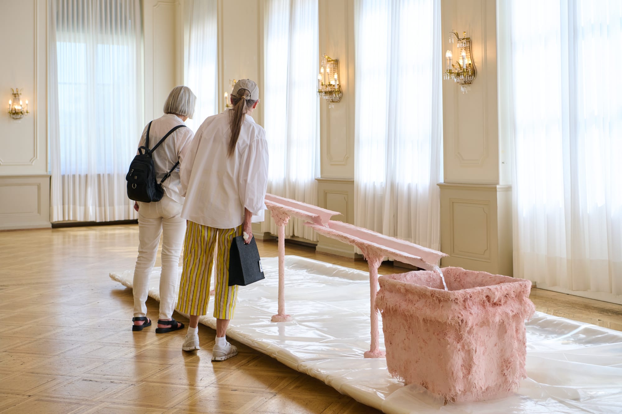 Installation View of Shahryar Neshat works in collaboration with Sylvia Kouvali at Art Basel 2025 in Basel.