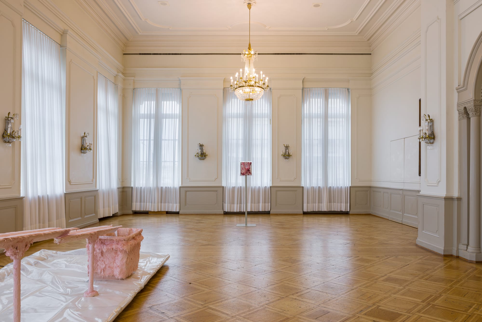 Installation View of Shahryar Neshat works in collaboration with Sylvia Kouvali at Art Basel 2025 in Basel.