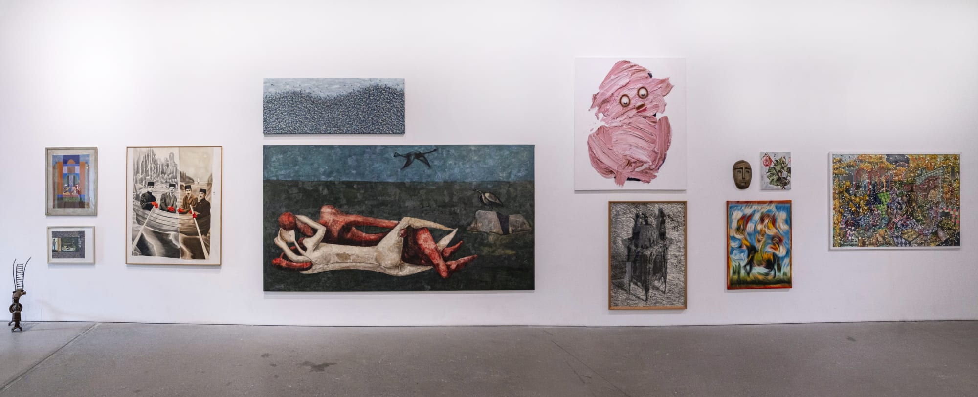 Installation view of Soft Edge of the Blade Vol.3 , a group presentation of works in Leila Heller Gallery in collaboration with Zaal Art Gallery.