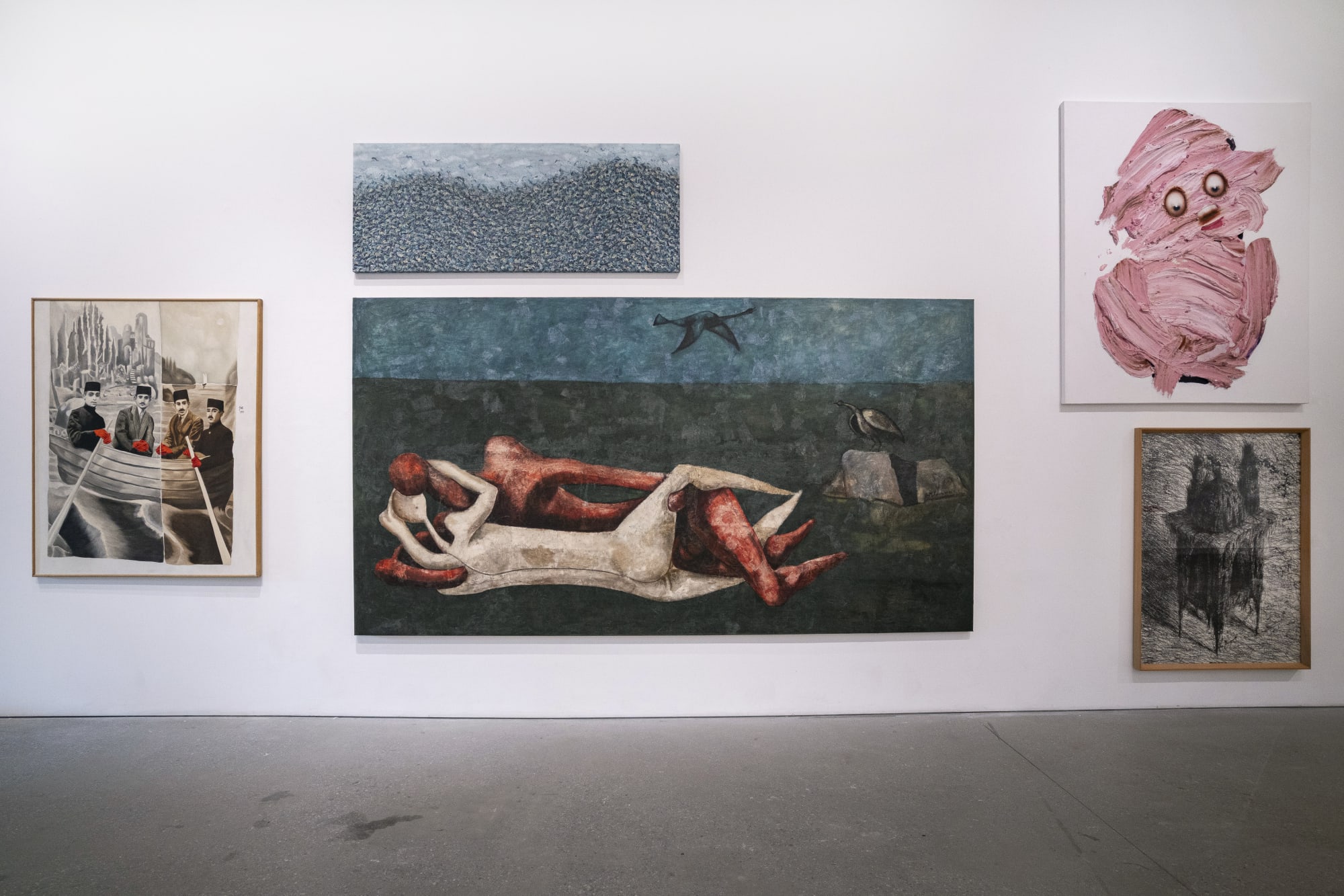 Installation view of Soft Edge of the Blade Vol.3 , a group presentation of works in Leila Heller Gallery in collaboration with Zaal Art Gallery.