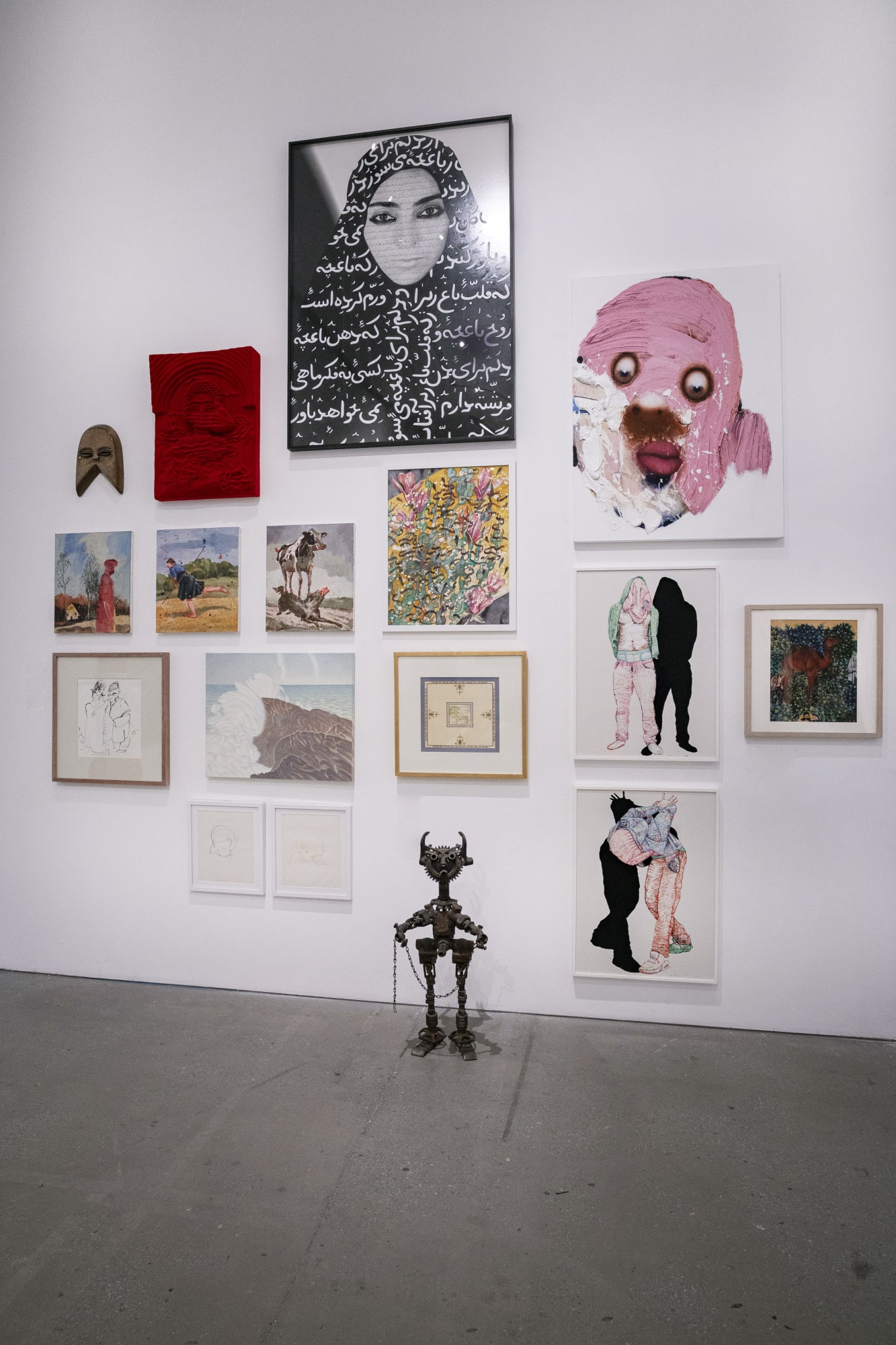 Installation view of Soft Edge of the Blade Vol.3 , a group presentation of works in Leila Heller Gallery in collaboration with Zaal Art Gallery.