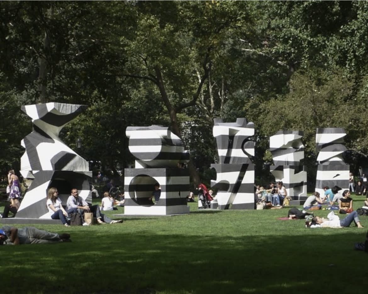 Mel Kendrick's public art at Madison Square Park, 2009