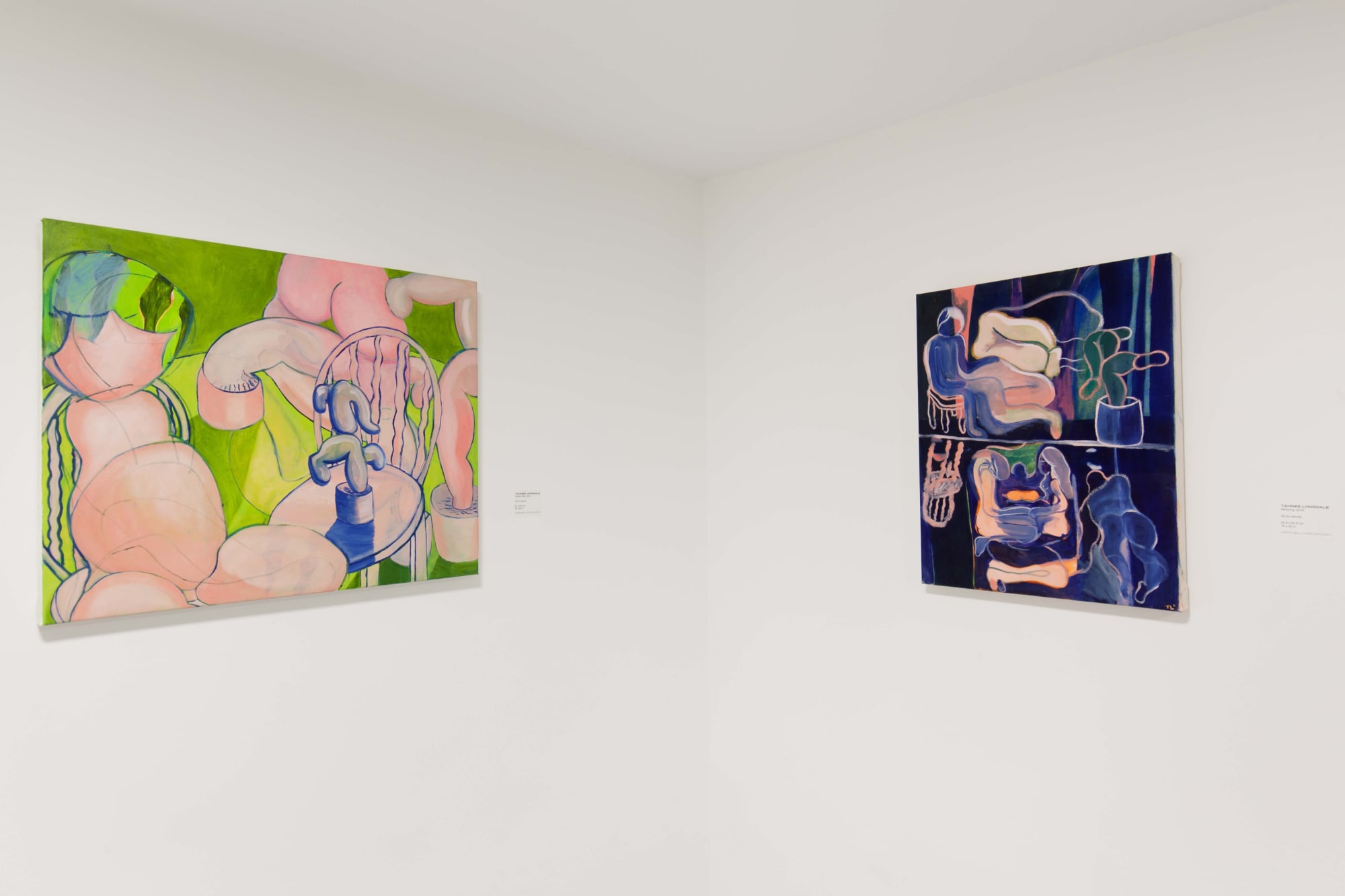 Tahnee Lonsdale cactus party mirroring Oil on canvas painting contemporary art exhibition Dellasposa Gallery london