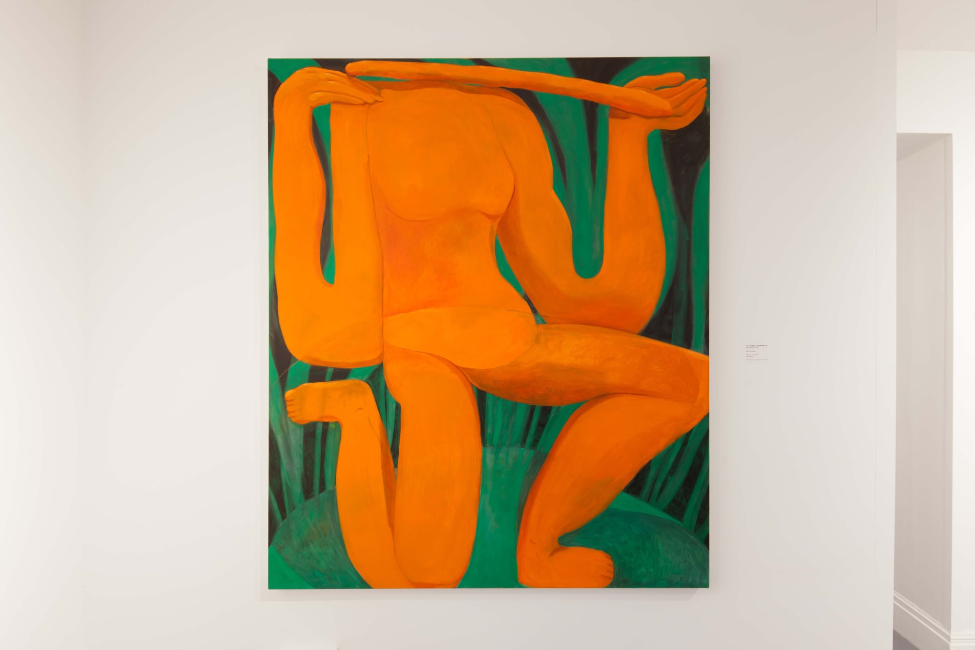 Tahnee Lonsdale stick bearer Oil on canvas painting contemporary art exhibition Dellasposa Gallery london