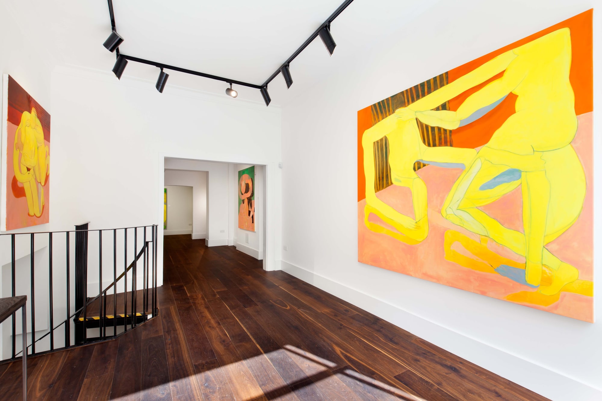 Tahnee Lonsdale awkward romance Oil on canvas Dellasposa Gallery London Exhibition contemporary art abstract tender loin