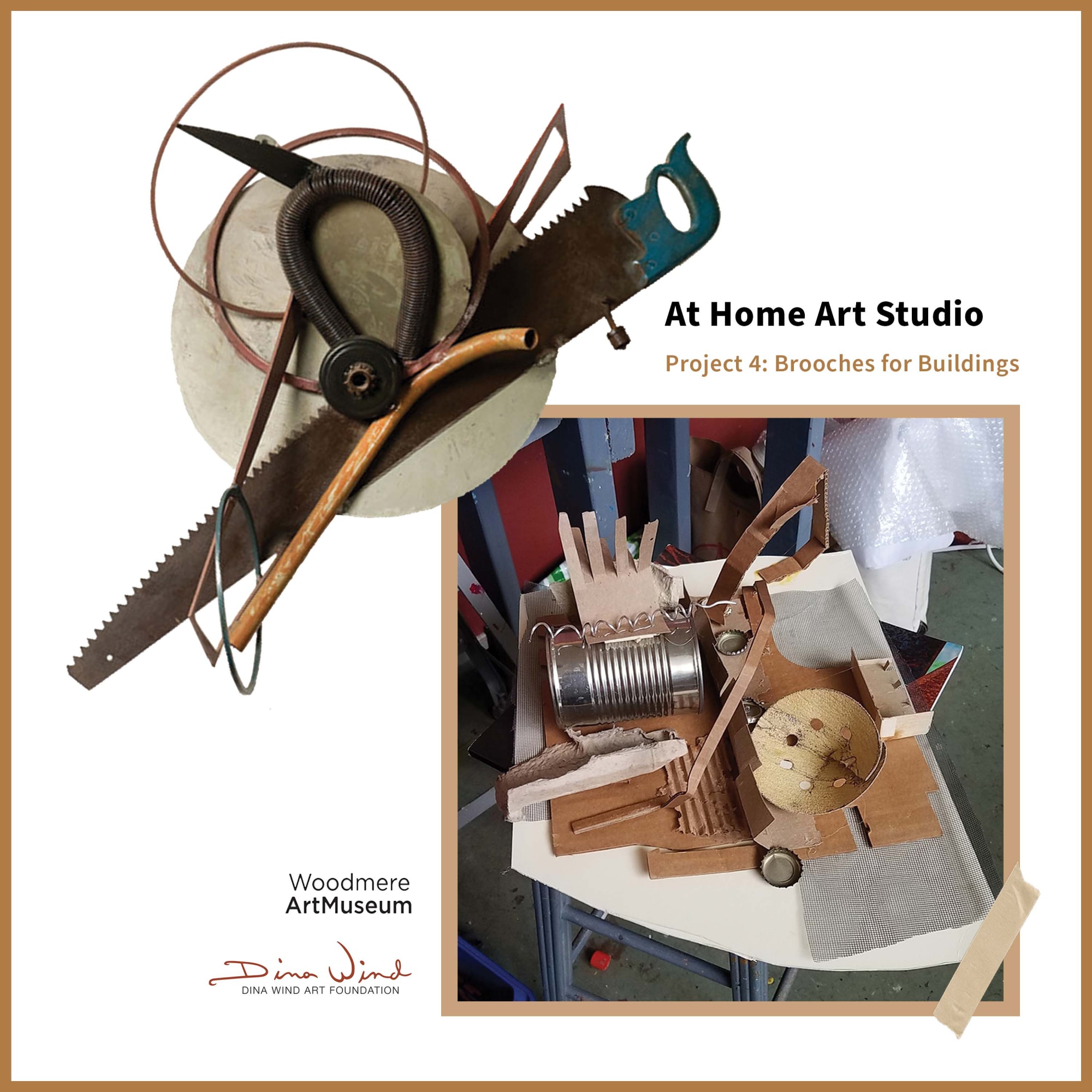 At Home Art Studio Project 4: Brooches for Buildings