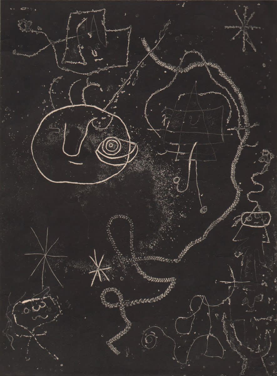 Joan Miró, Petite Fille Sautant a la Corde, Femmes, Oiseaux (Little Girl Jumping Rope, Women, Birds), 1947