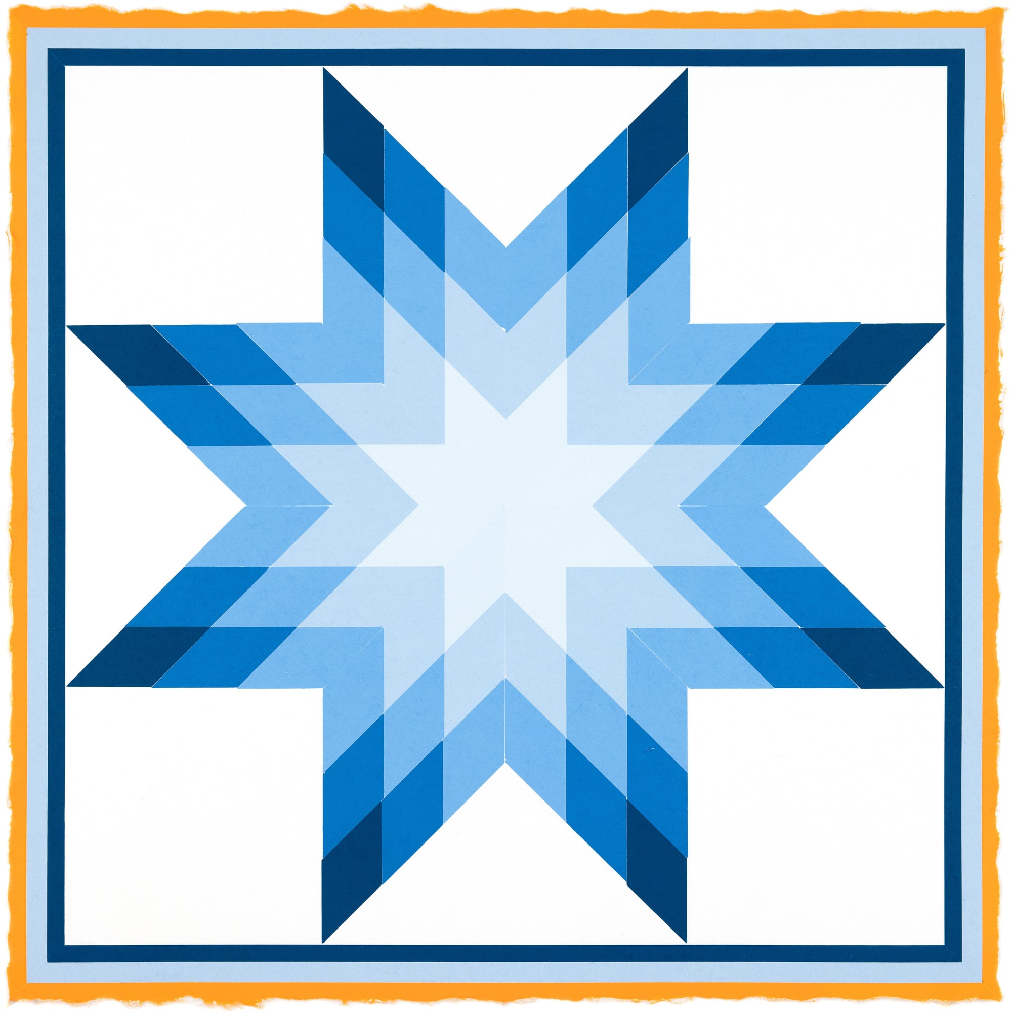 Polly Apfelbaum Durham Press Barn Star Woodblock Monoprint