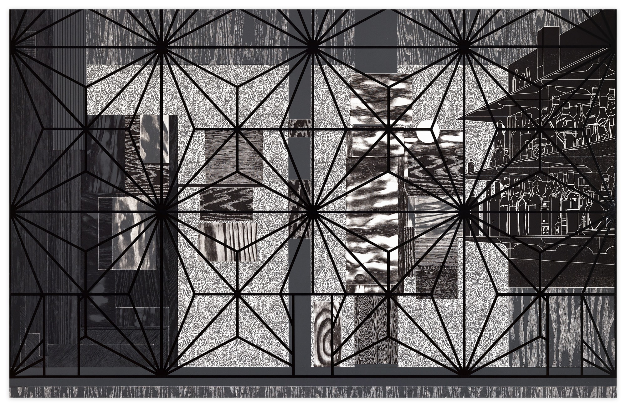 Welcome Series: Huevos Woodblock Screenprint and Intaglio edition by Hurvin Anderson with Durham Press