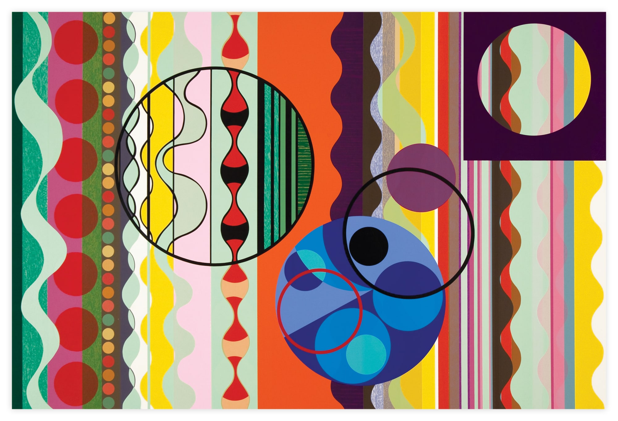 Beatriz Milhazes with Durham Press Gold Rose Series: Sugar screenprint edition