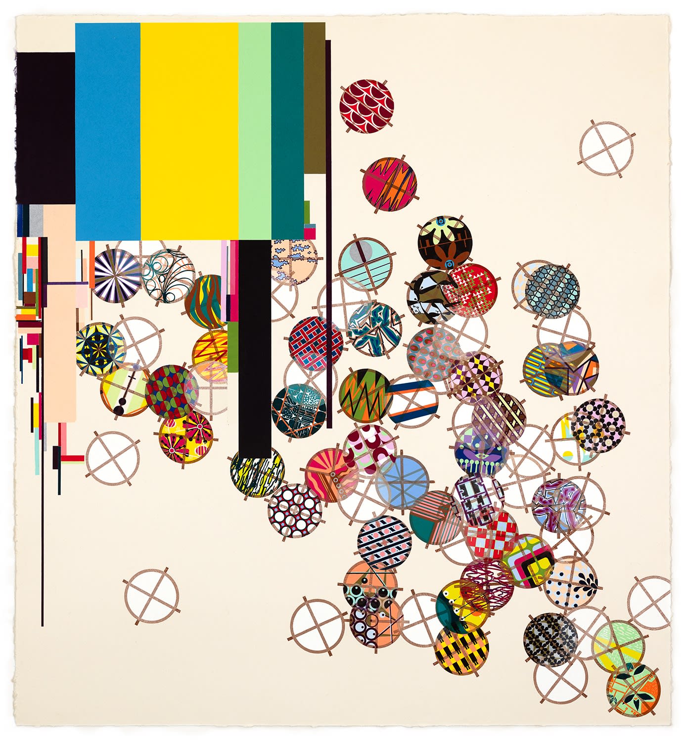 Jacob Hashimoto Durham Press The Inverted Lens Woodblock and Screenprint Edition print