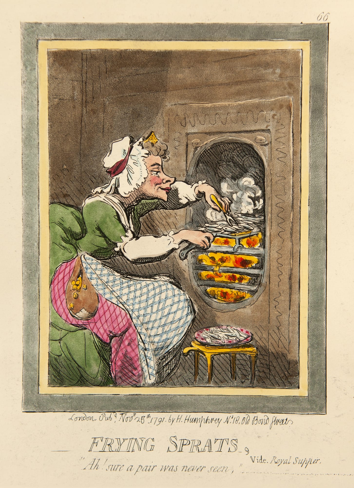 James Gillray, Frying Sprats, 1791