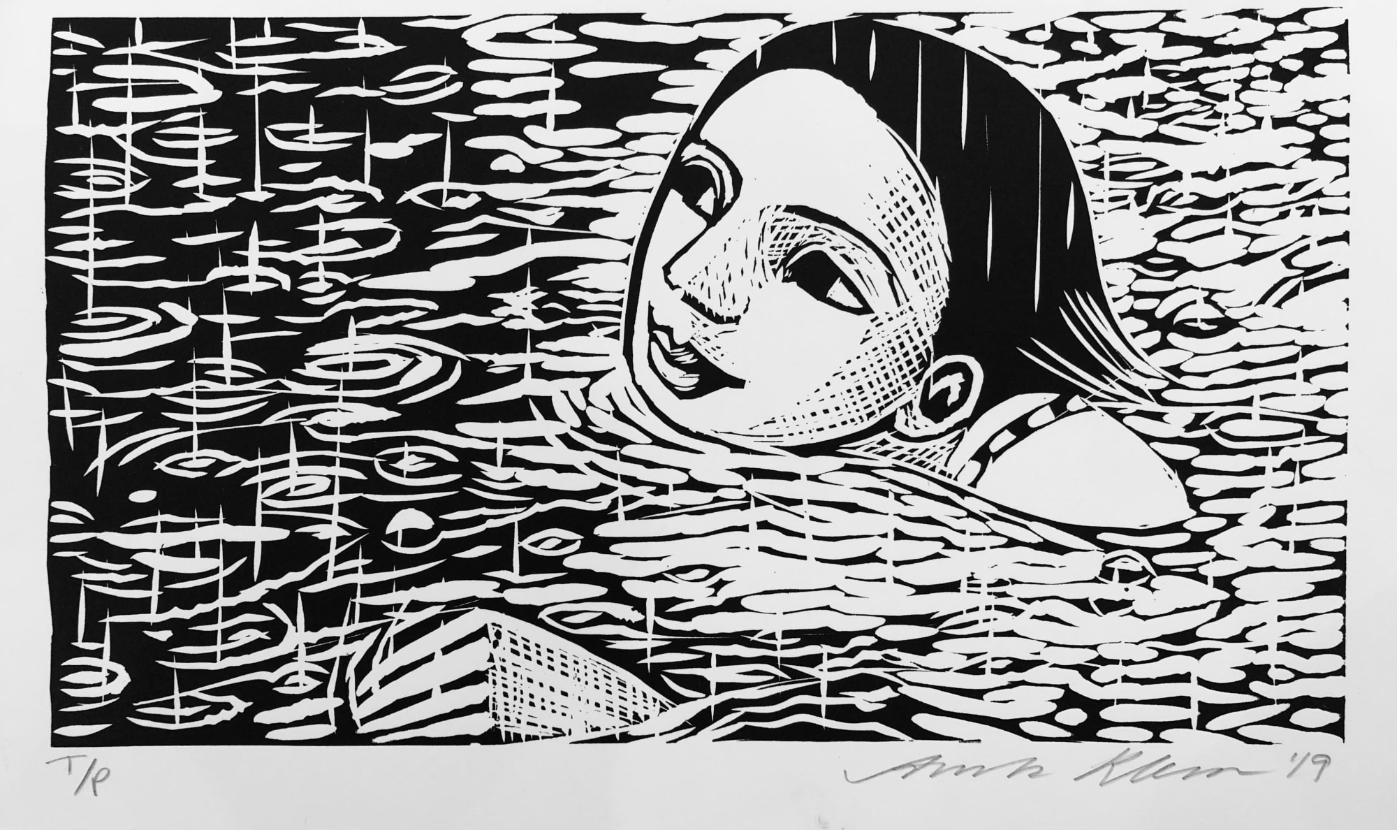 Anita Klein Open Studio, Swimming in the Rain (TP 2), 2019