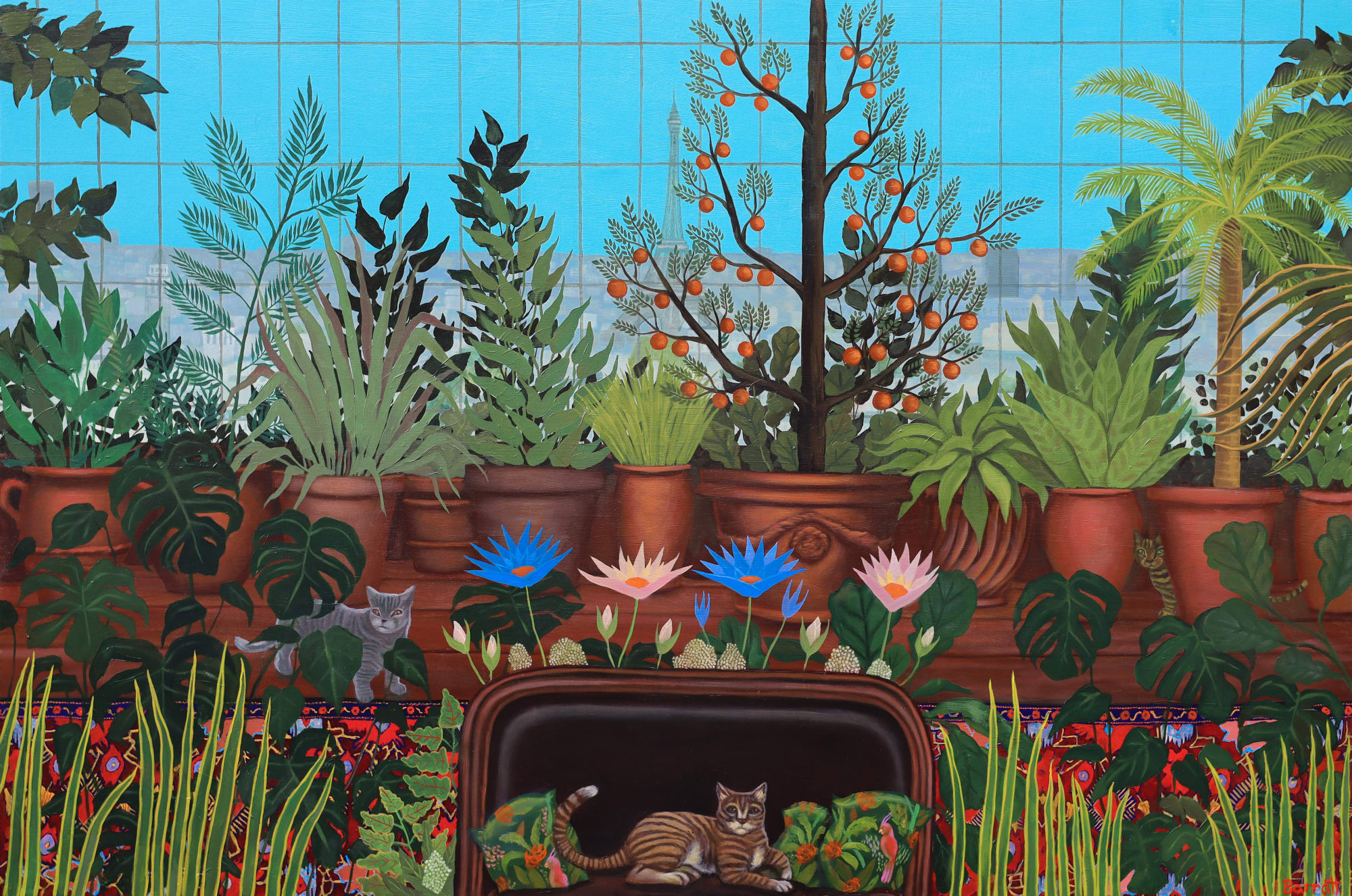 Mychael Barratt, Jungle in Paris, After Rousseau, 2024