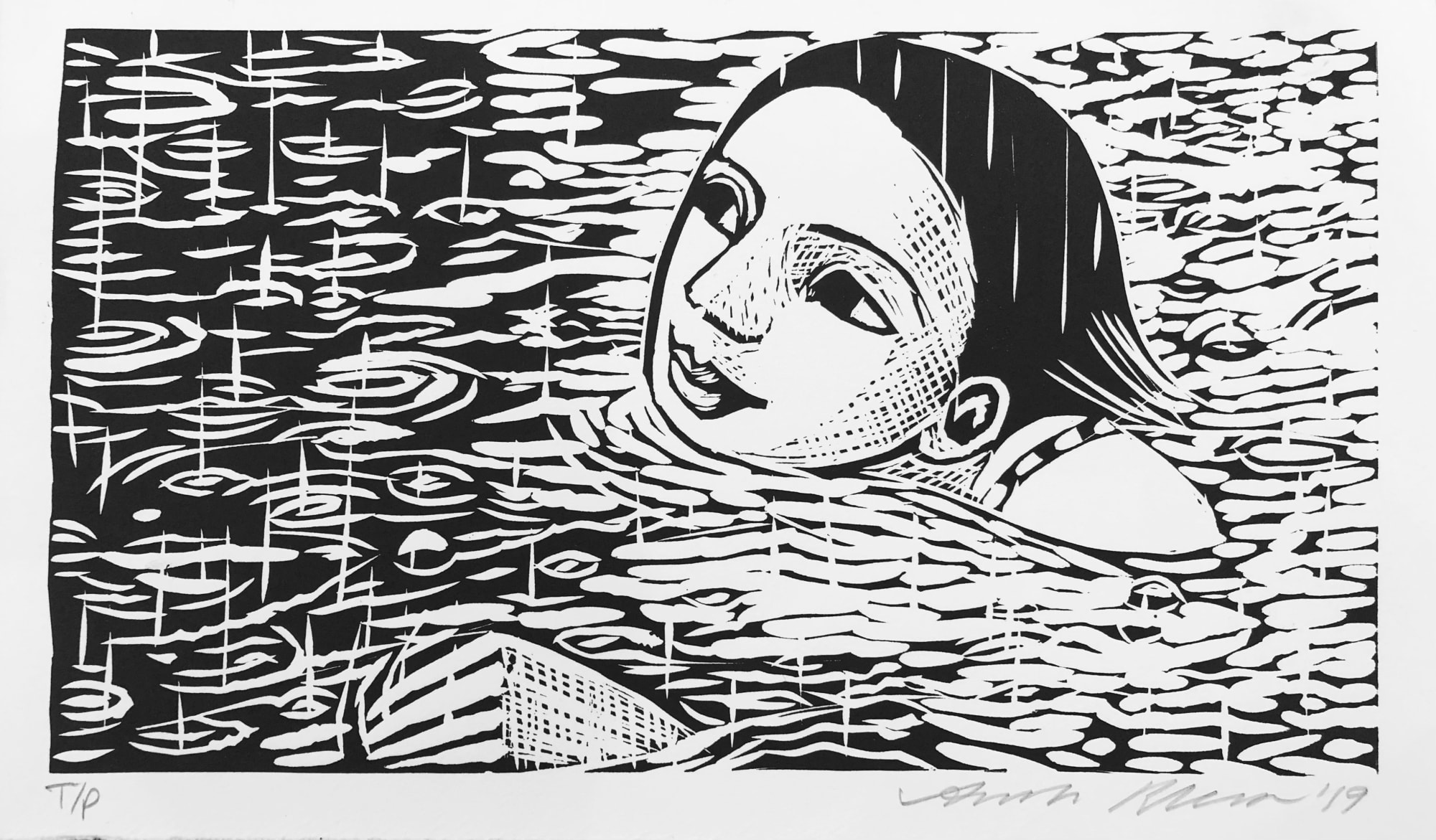Anita Klein Open Studio, Swimming in the Rain (TP 3), 2019