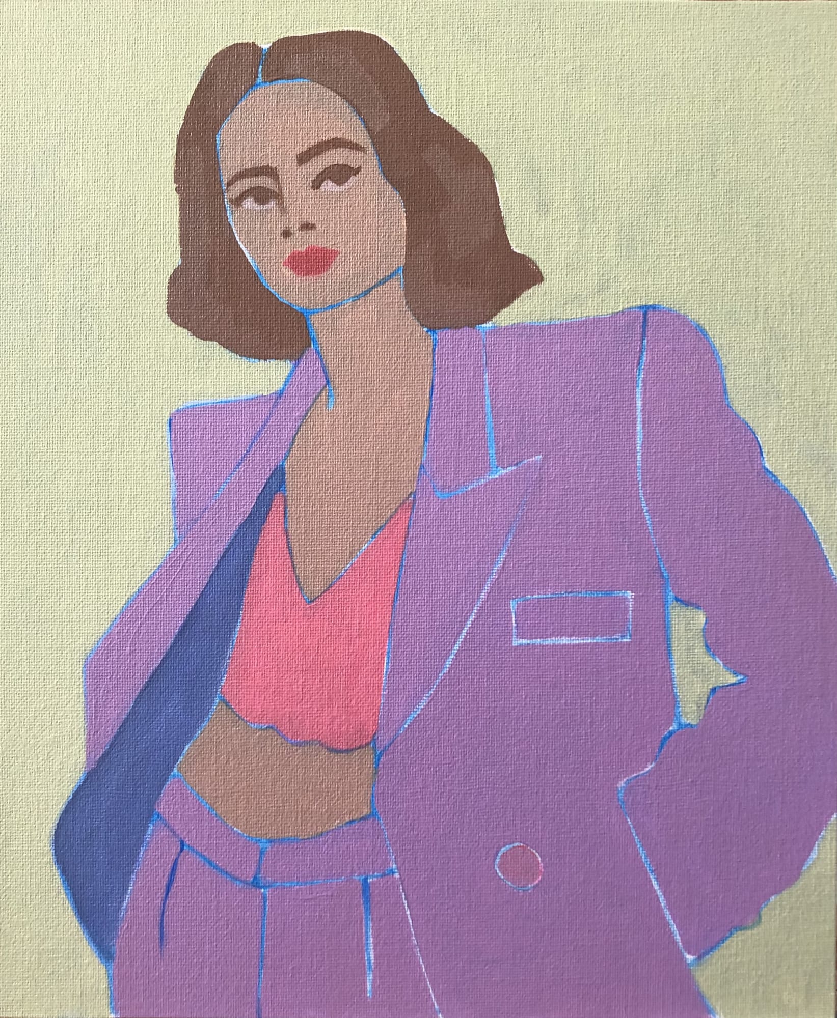Susie Stone, Lilac Suit, 2021
