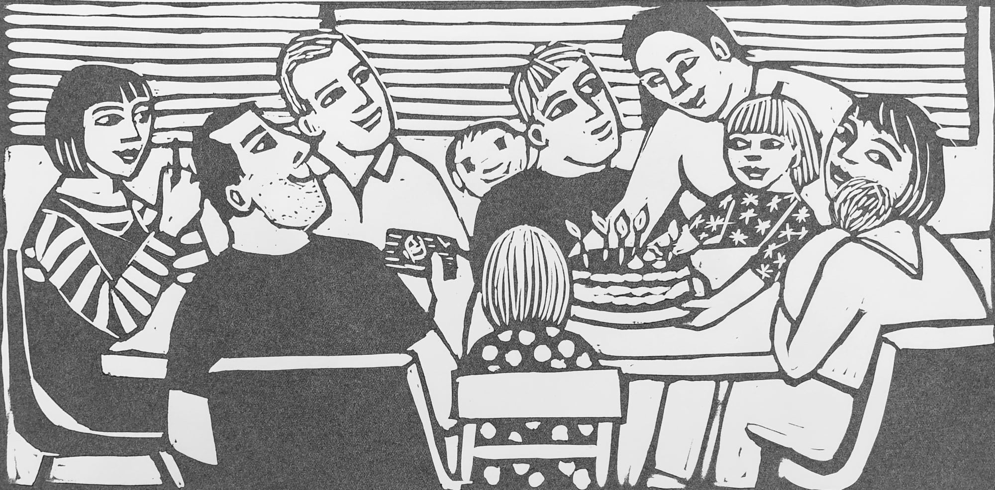 Anita Klein Open Studio, Family Birthday, 2020