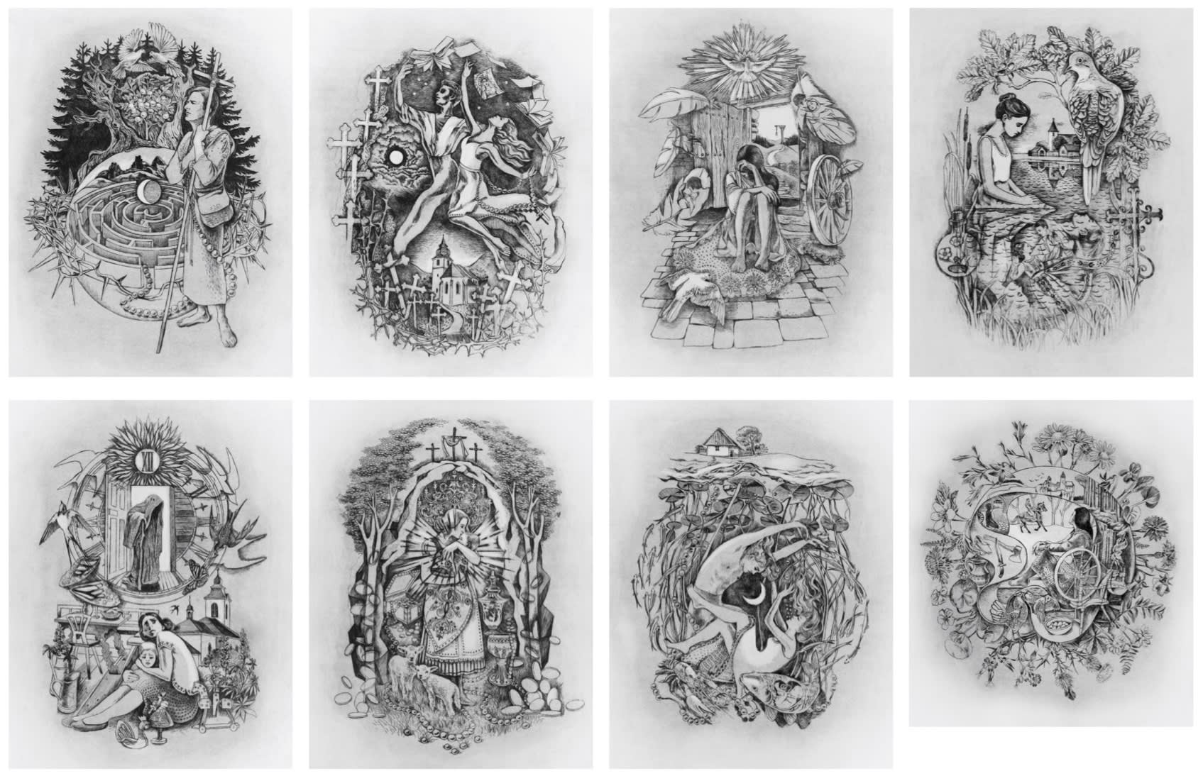 Míla Fürstová, Kytice set of first pulled proofs (Black and white), 2020