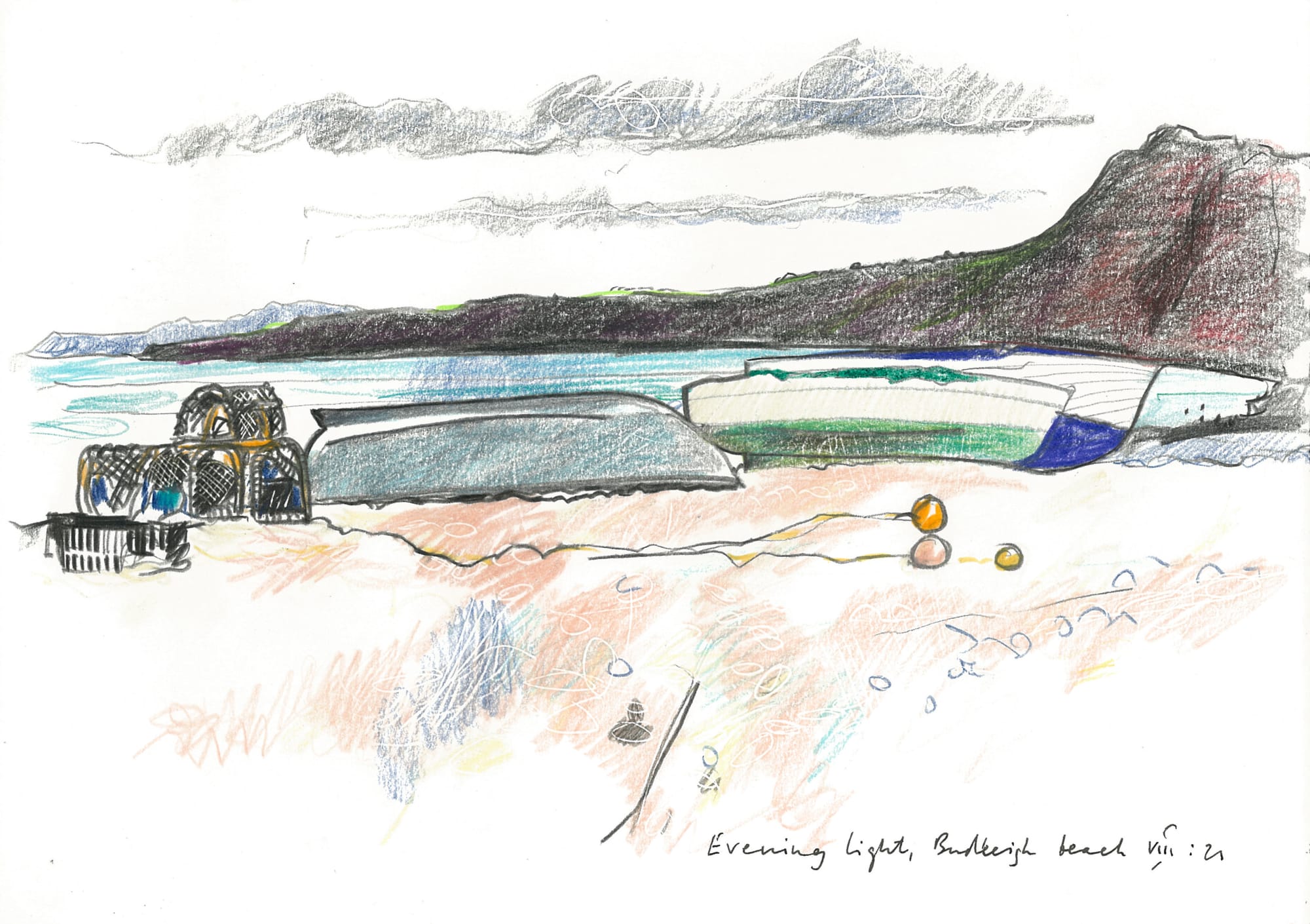 Andrew Marr, Evening Light: Budleigh Beach, VIII:21, 2021