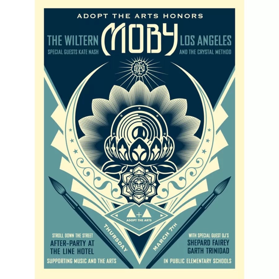 Christmas Secret Bid Auction , LOT XX: Shepard Fairey - Adopt the Artist Lotus, 2015