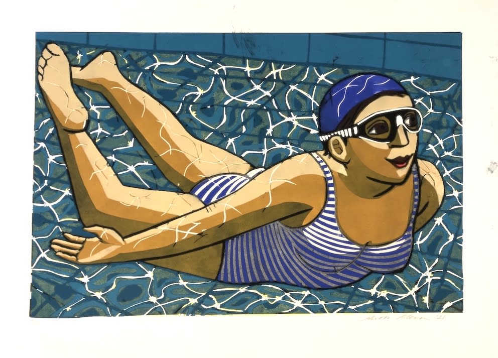 Anita Klein Open Studio, The Summer Pool (TP2), 2021