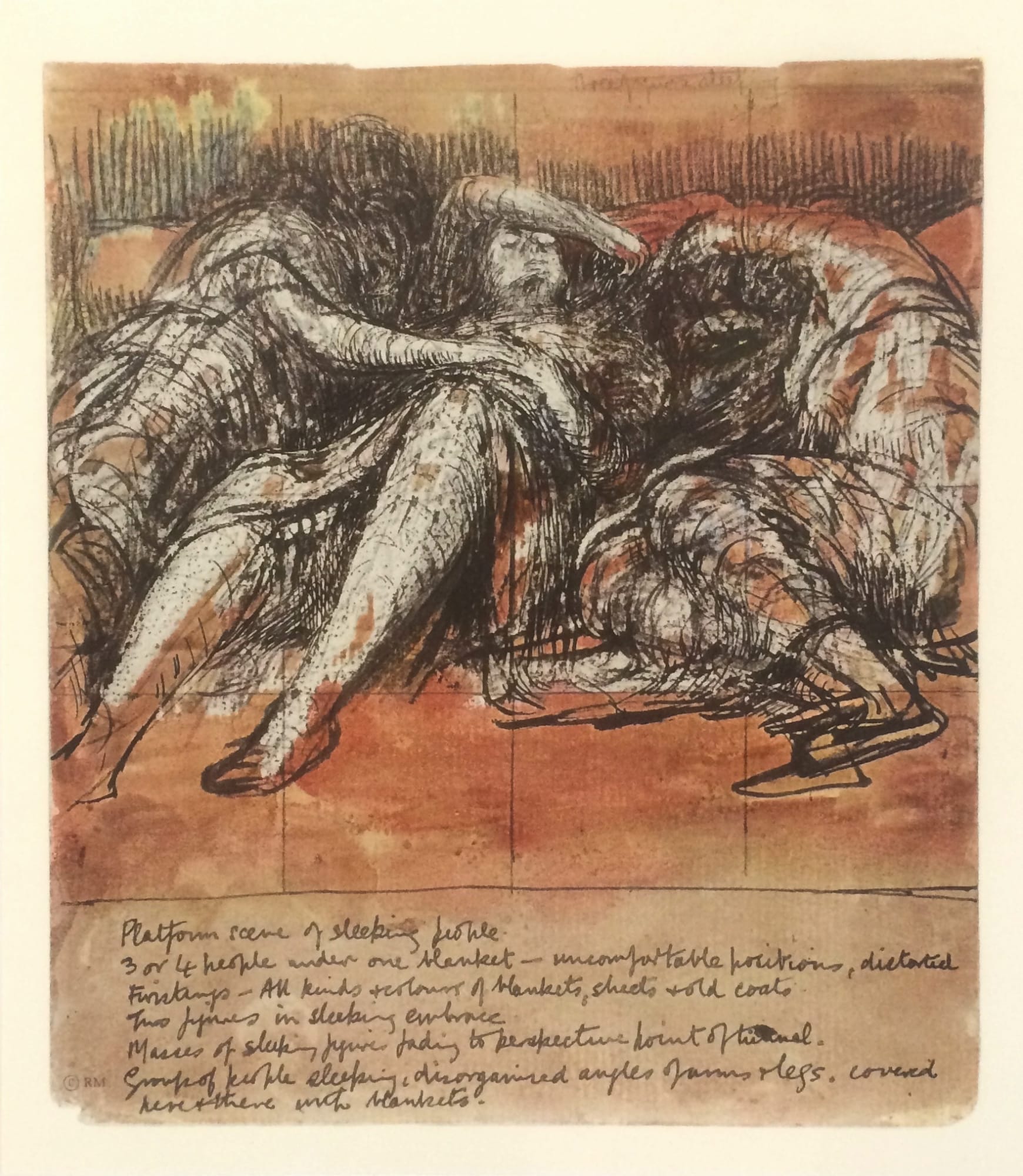 Henry Moore, Untitled II (Shelter Sketchbook), 1967